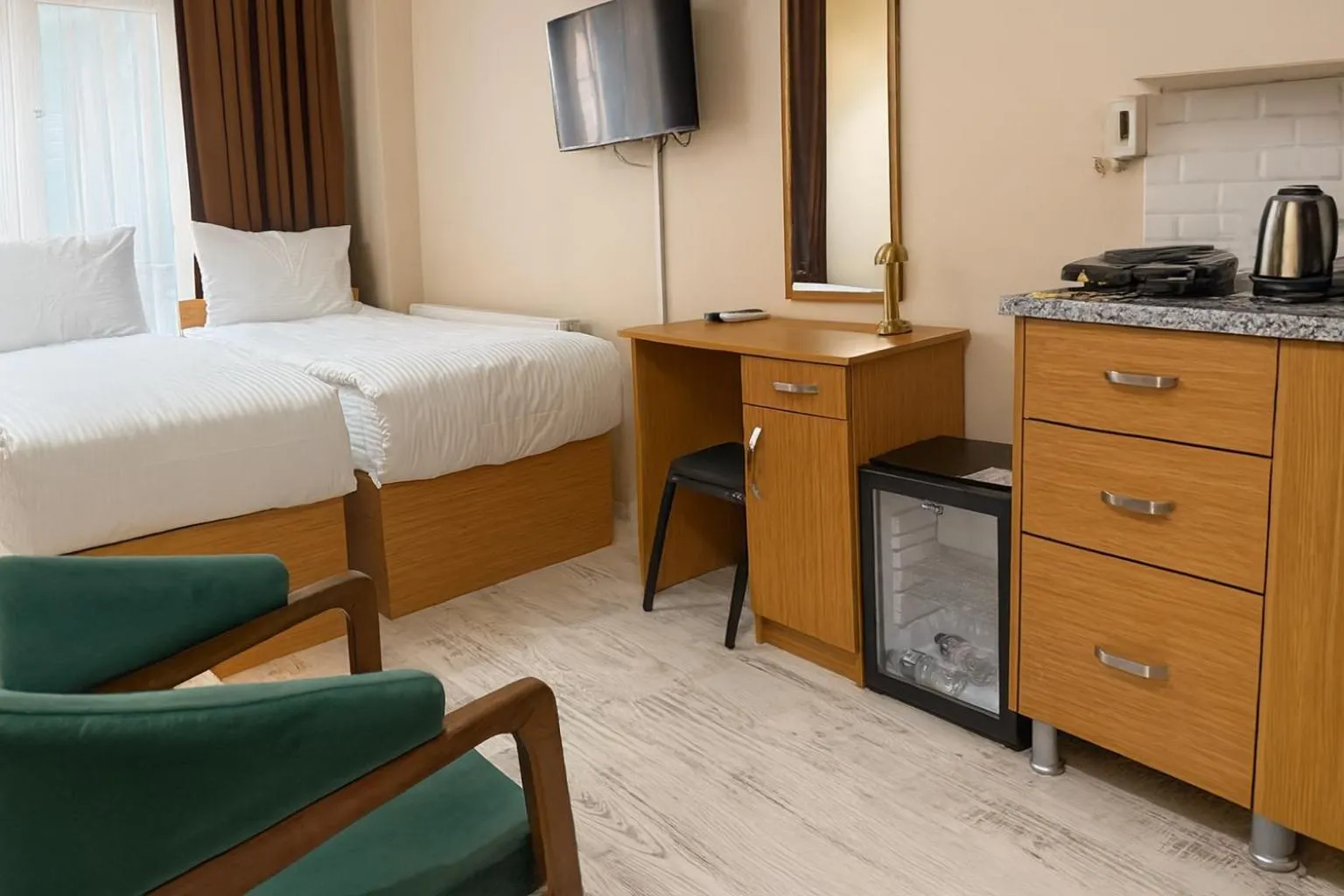 Bed in Lion Stone Hotel