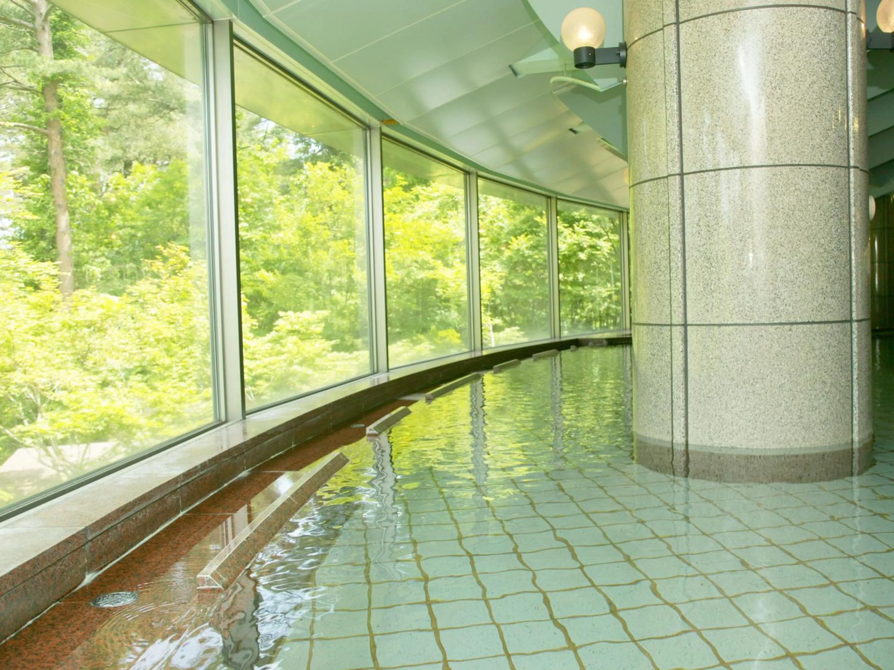 Hot Spring Bath in Urabandai Lake Resort Goshiki no Mori