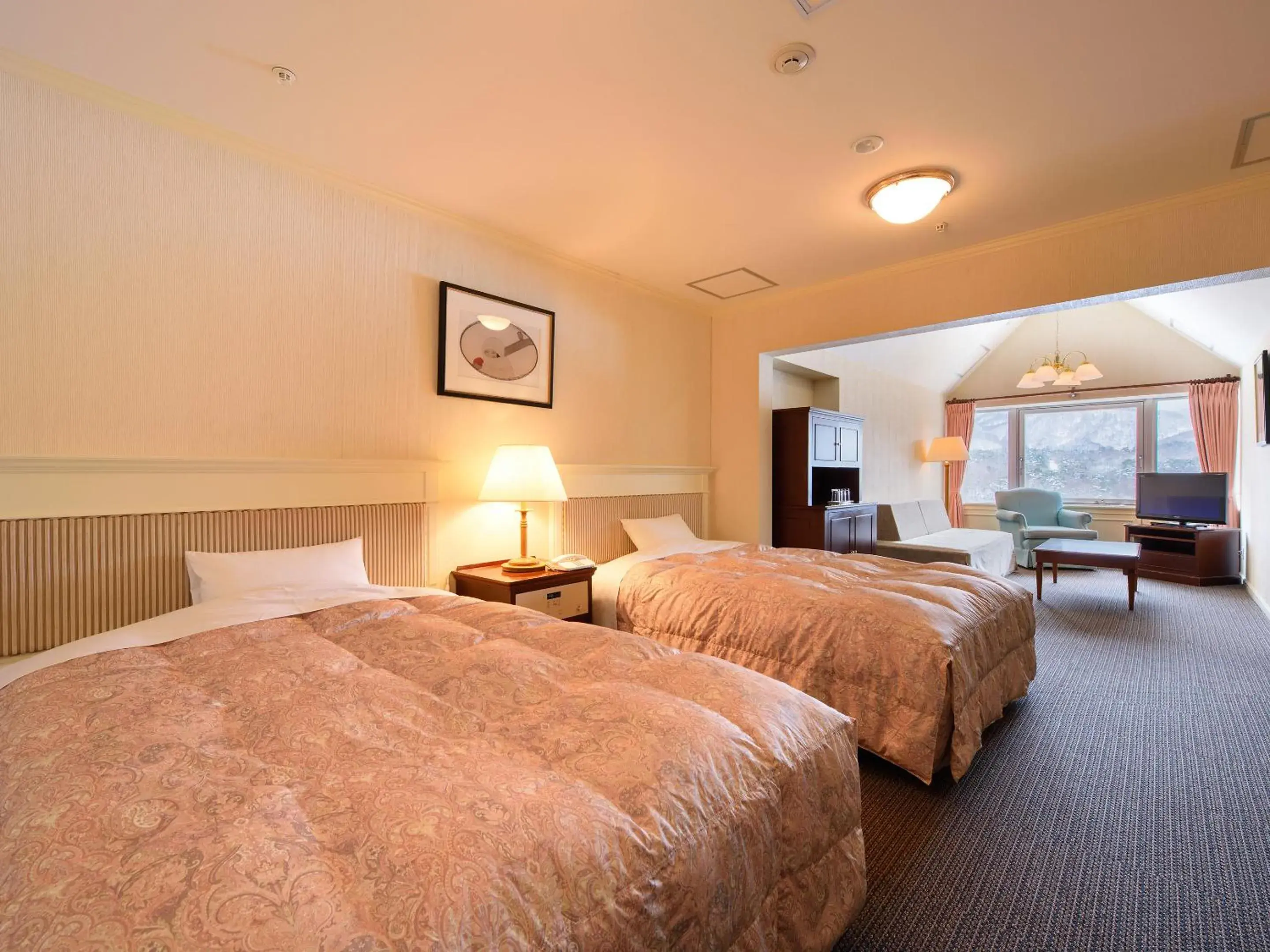 Photo of the whole room, Bed in Urabandai Lake Resort Goshiki no Mori Photo of the whole room, Bed in Urabandai Lake Resort Goshiki no Mori