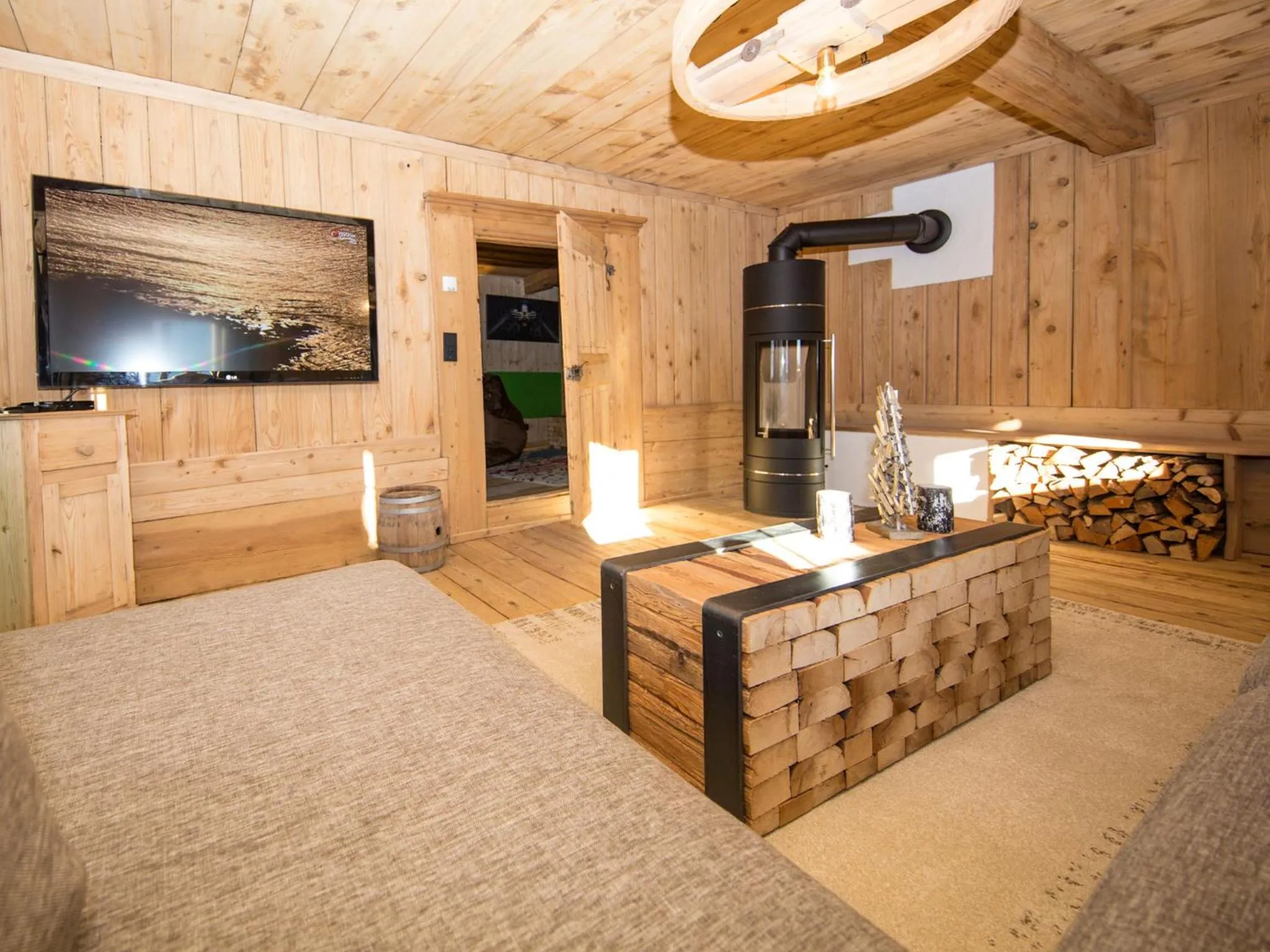 Living room, Bed in Das Wiesegg