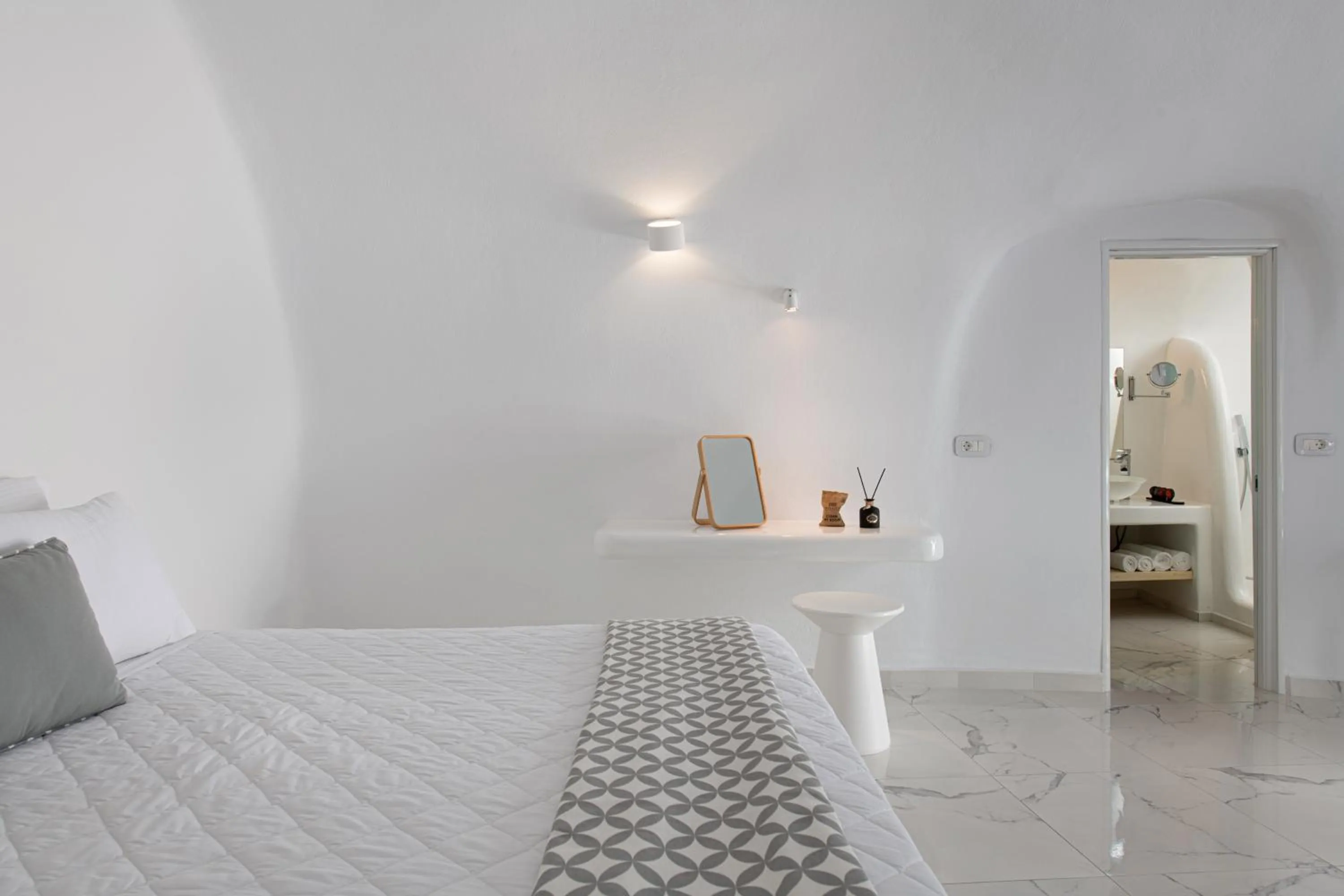 Bed in White Concept Caves