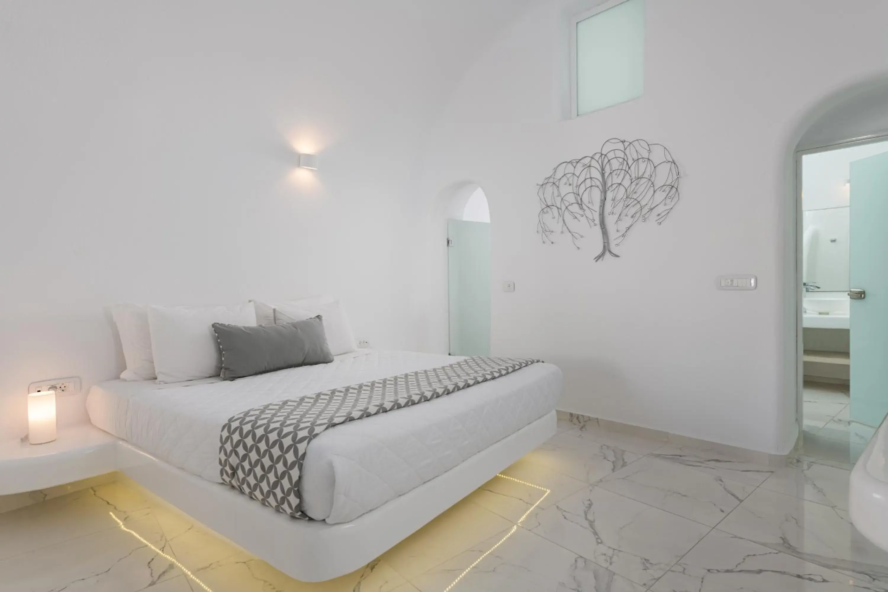 Bedroom, Bed in White Concept Caves Bedroom, Bed in White Concept Caves
