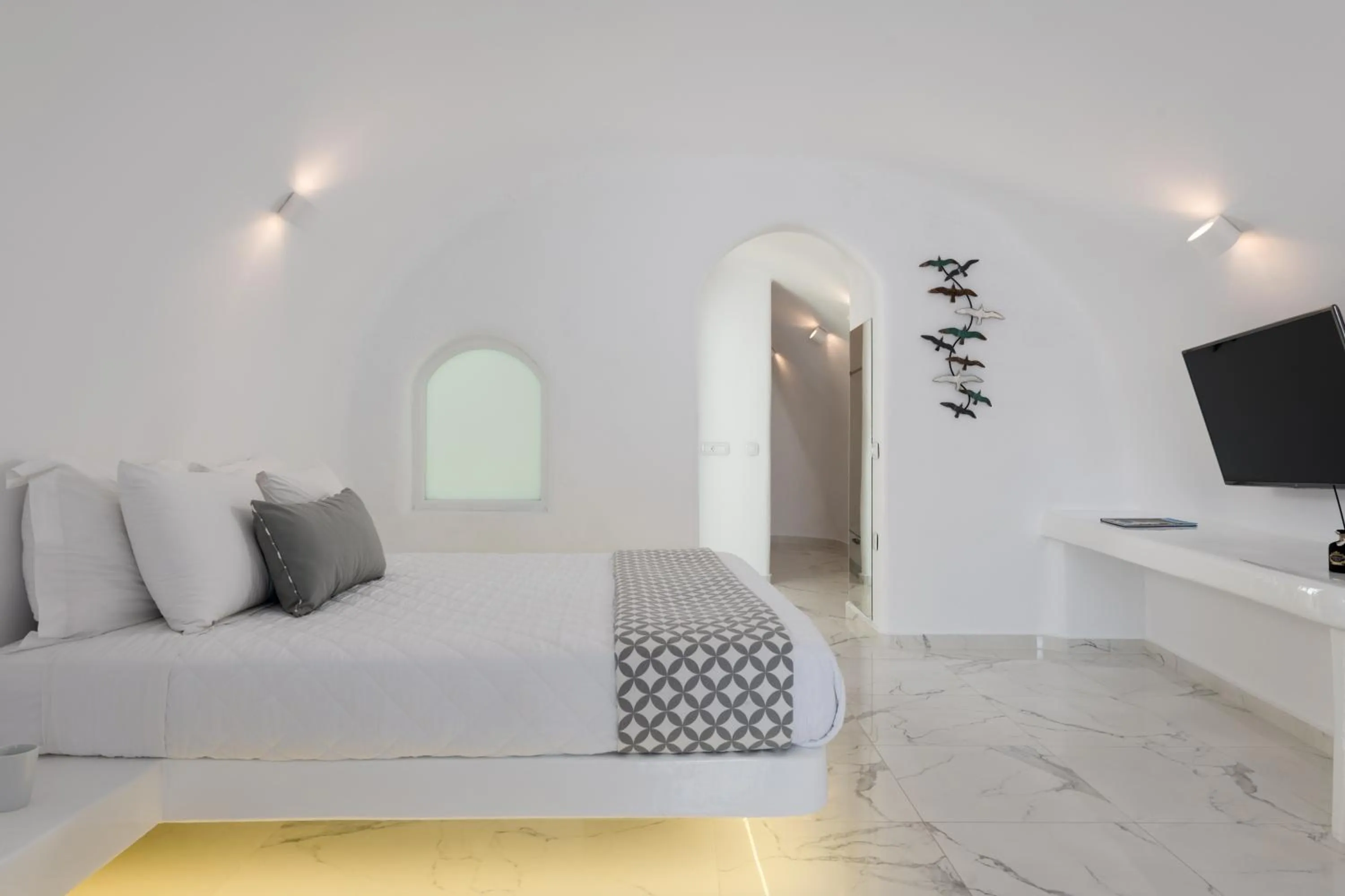 Bed in White Concept Caves