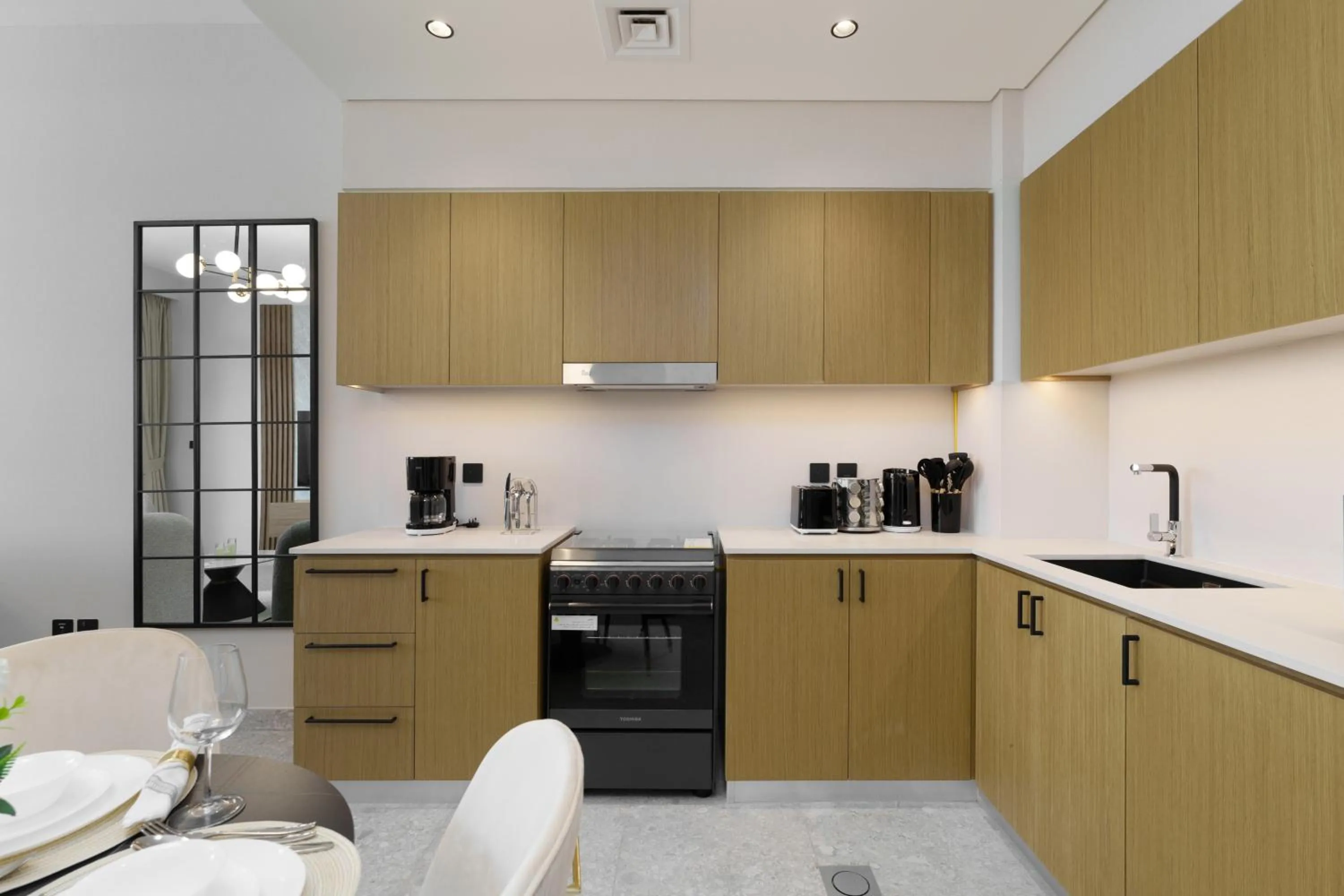 Kitchen or kitchenette in Maison Privee - Tranquil Living with Golf Course Vws in Dubai Hills