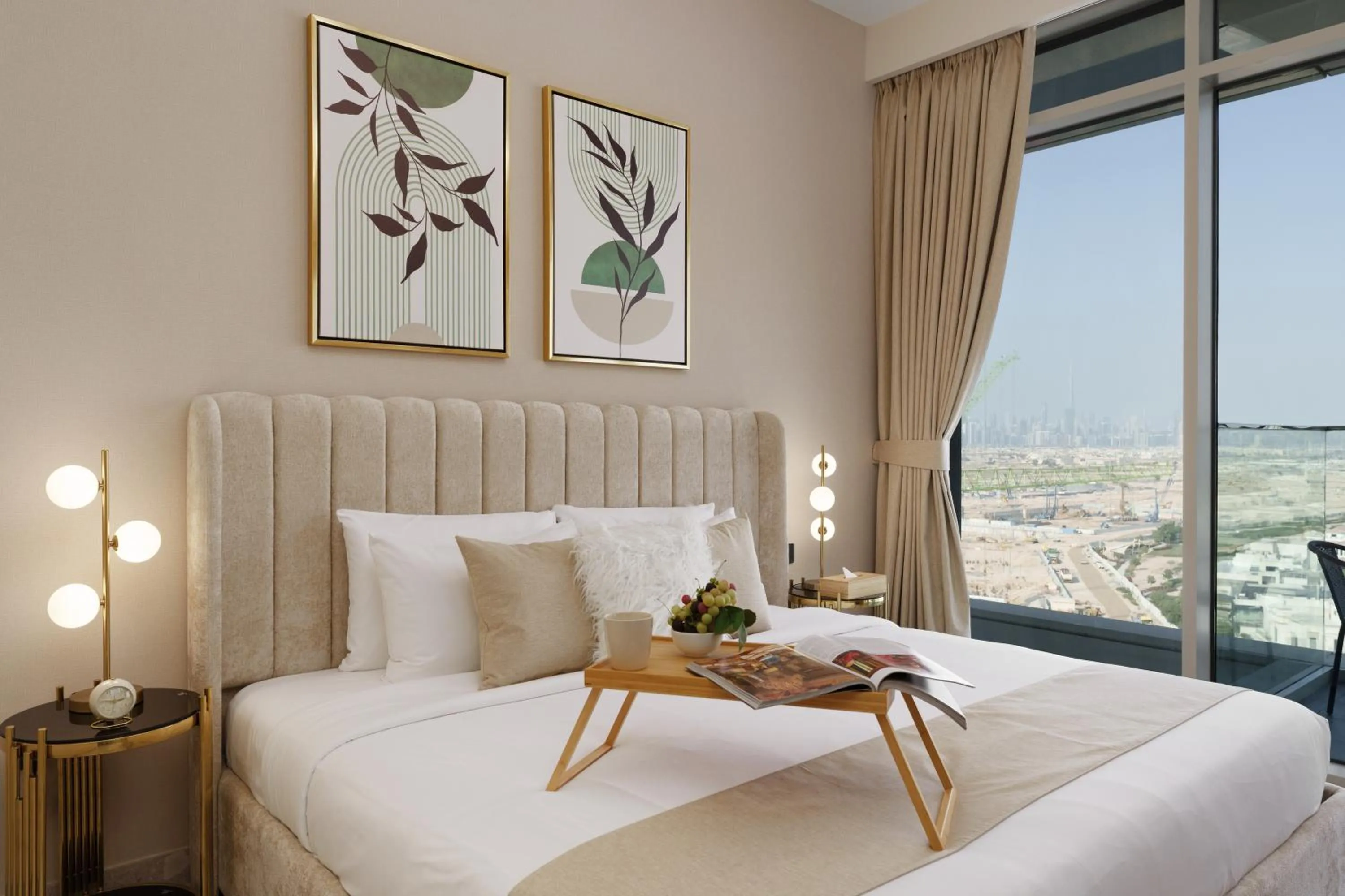 Bedroom, Bed in Maison Privee - Tranquil Living with Golf Course Vws in Dubai Hills