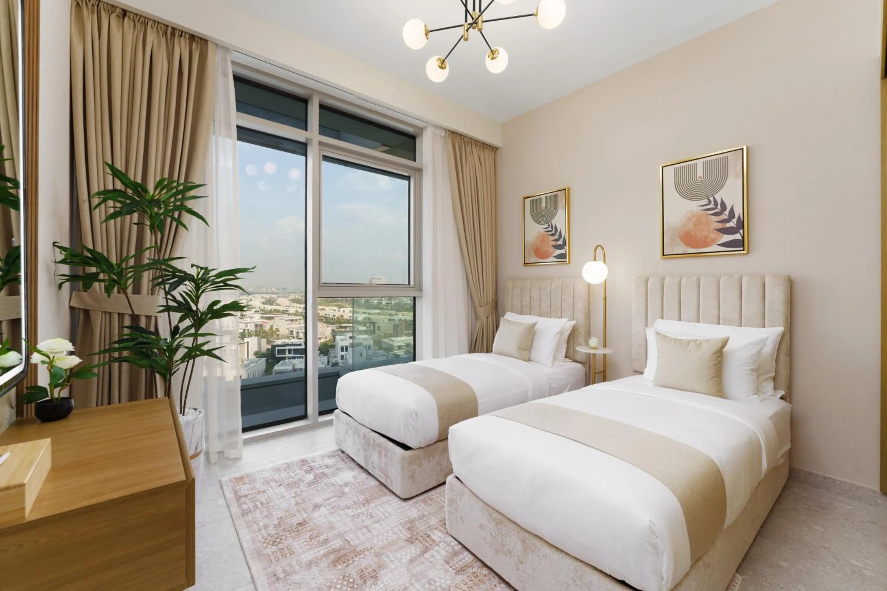 Bedroom, Bed in Maison Privee - Tranquil Living with Golf Course Vws in Dubai Hills
