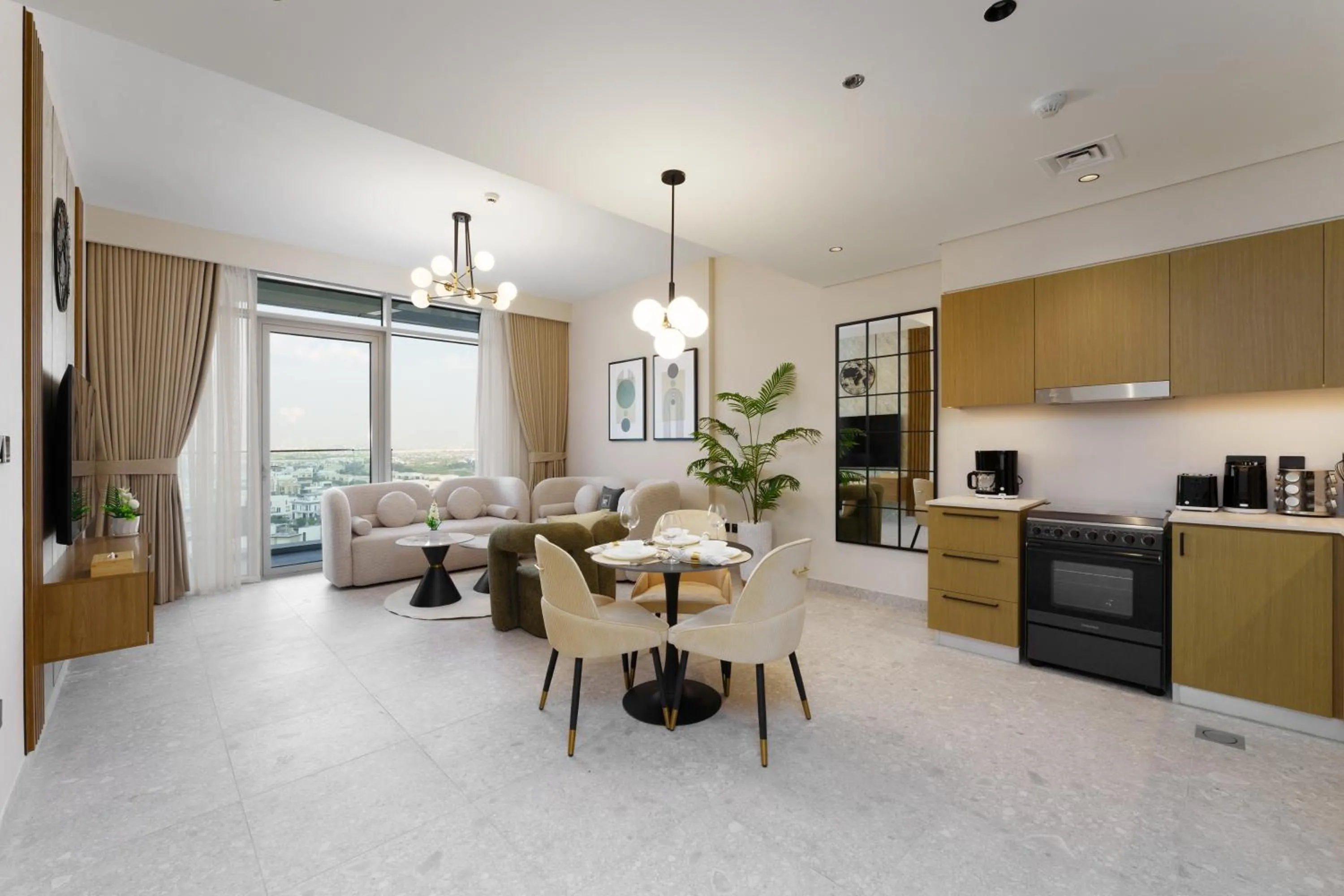 Living room in Maison Privee - Tranquil Living with Golf Course Vws in Dubai Hills