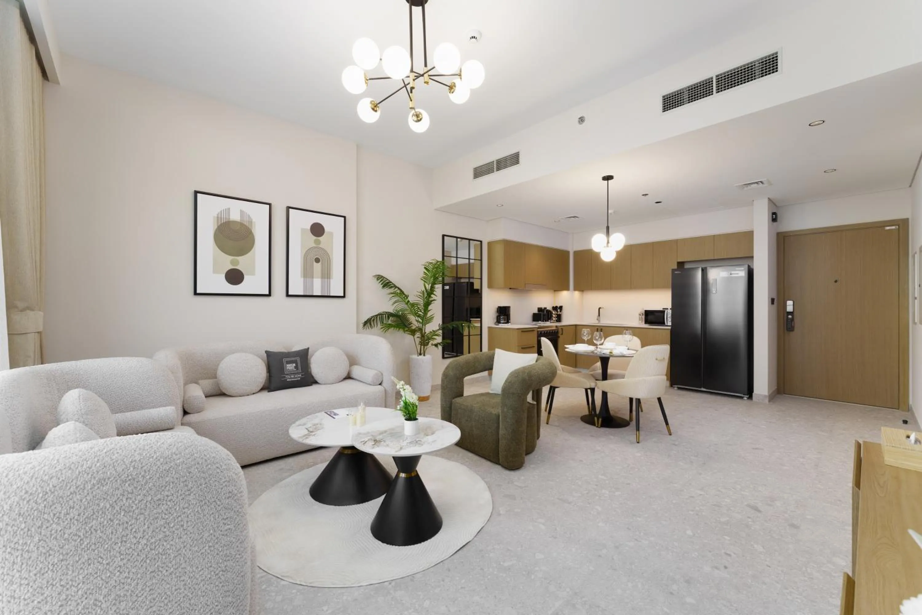 Living room in Maison Privee - Tranquil Living with Golf Course Vws in Dubai Hills