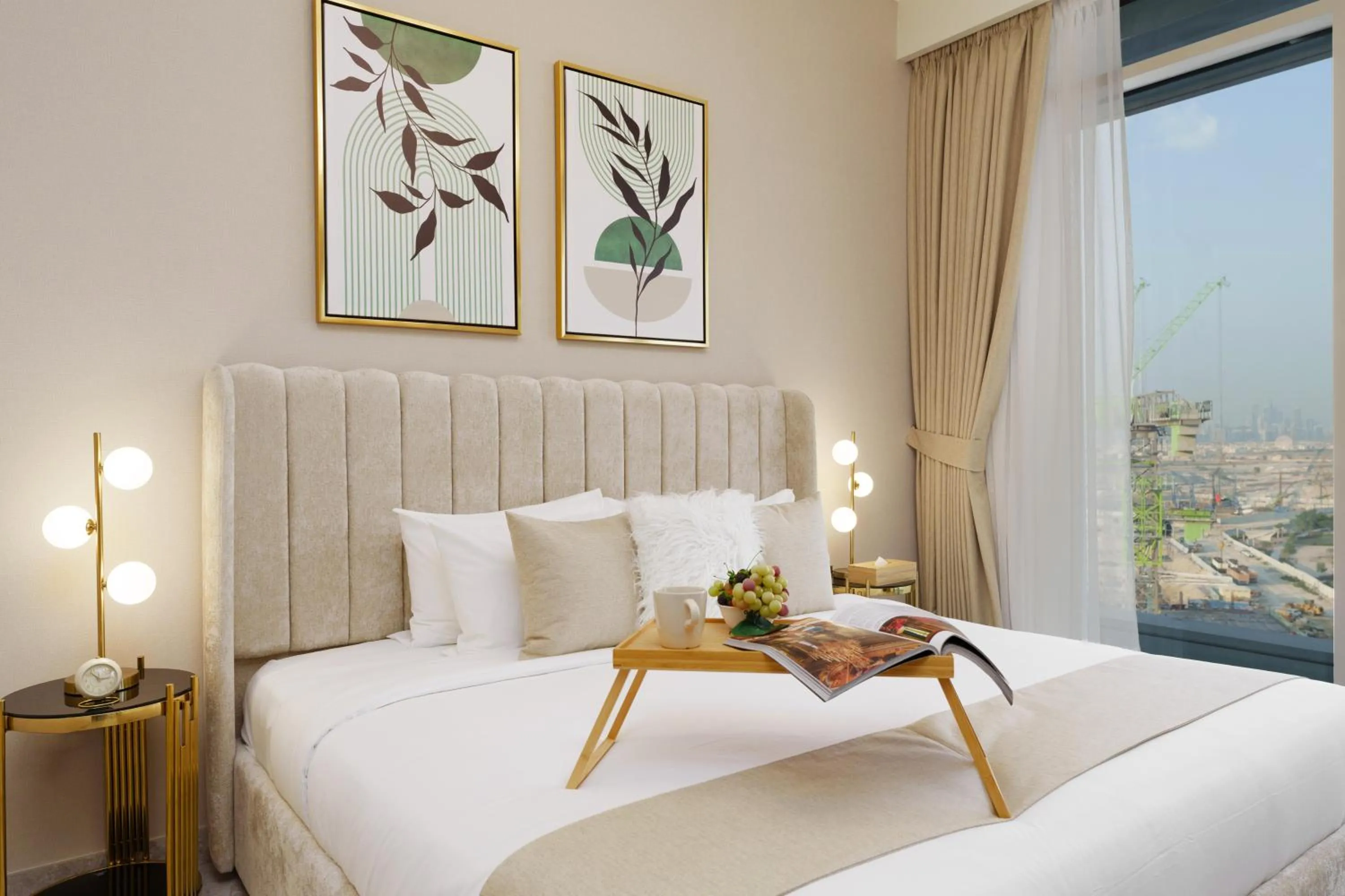 Bedroom, Bed in Maison Privee - Tranquil Living with Golf Course Vws in Dubai Hills