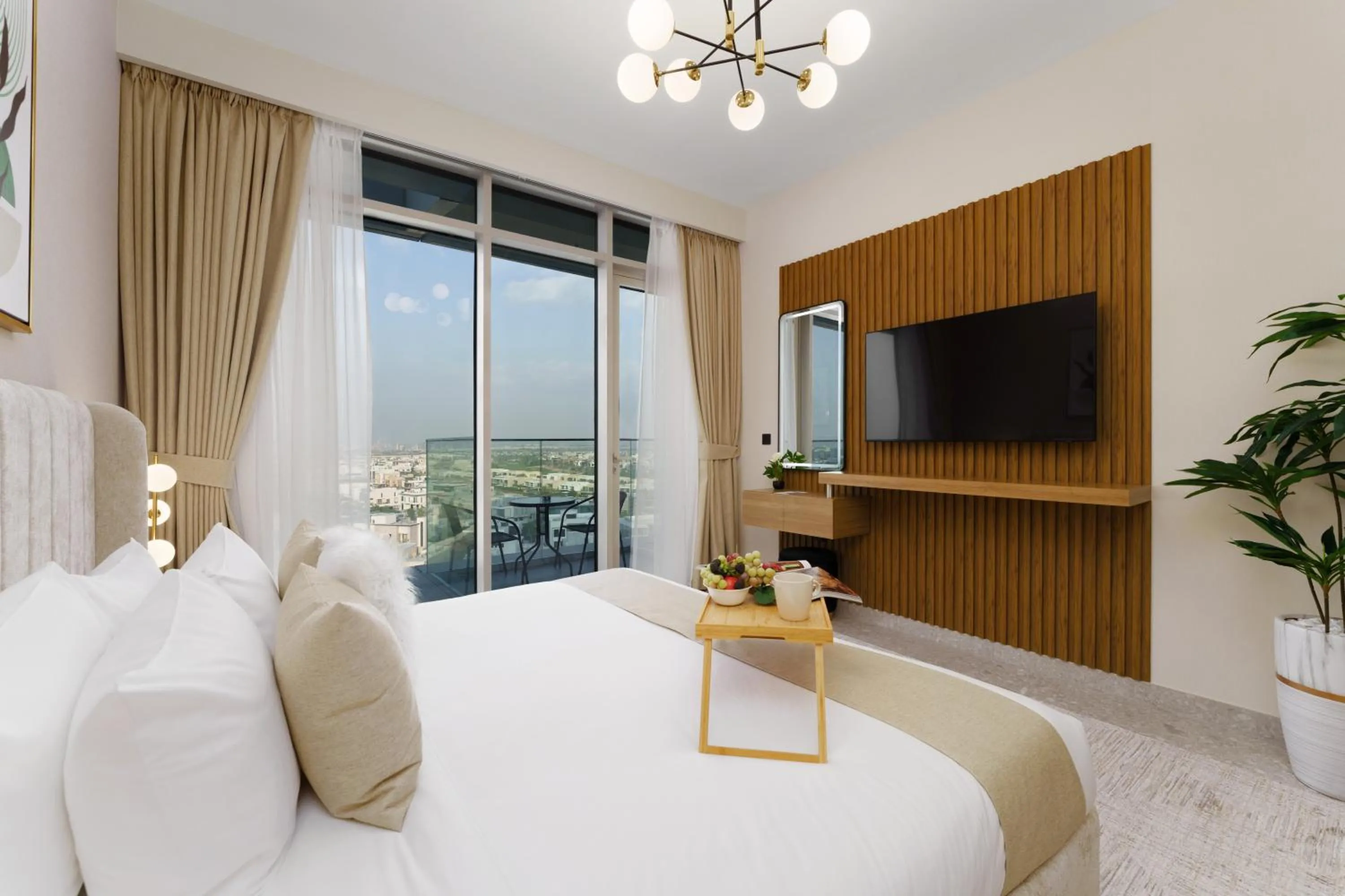 Bedroom, Bed in Maison Privee - Tranquil Living with Golf Course Vws in Dubai Hills