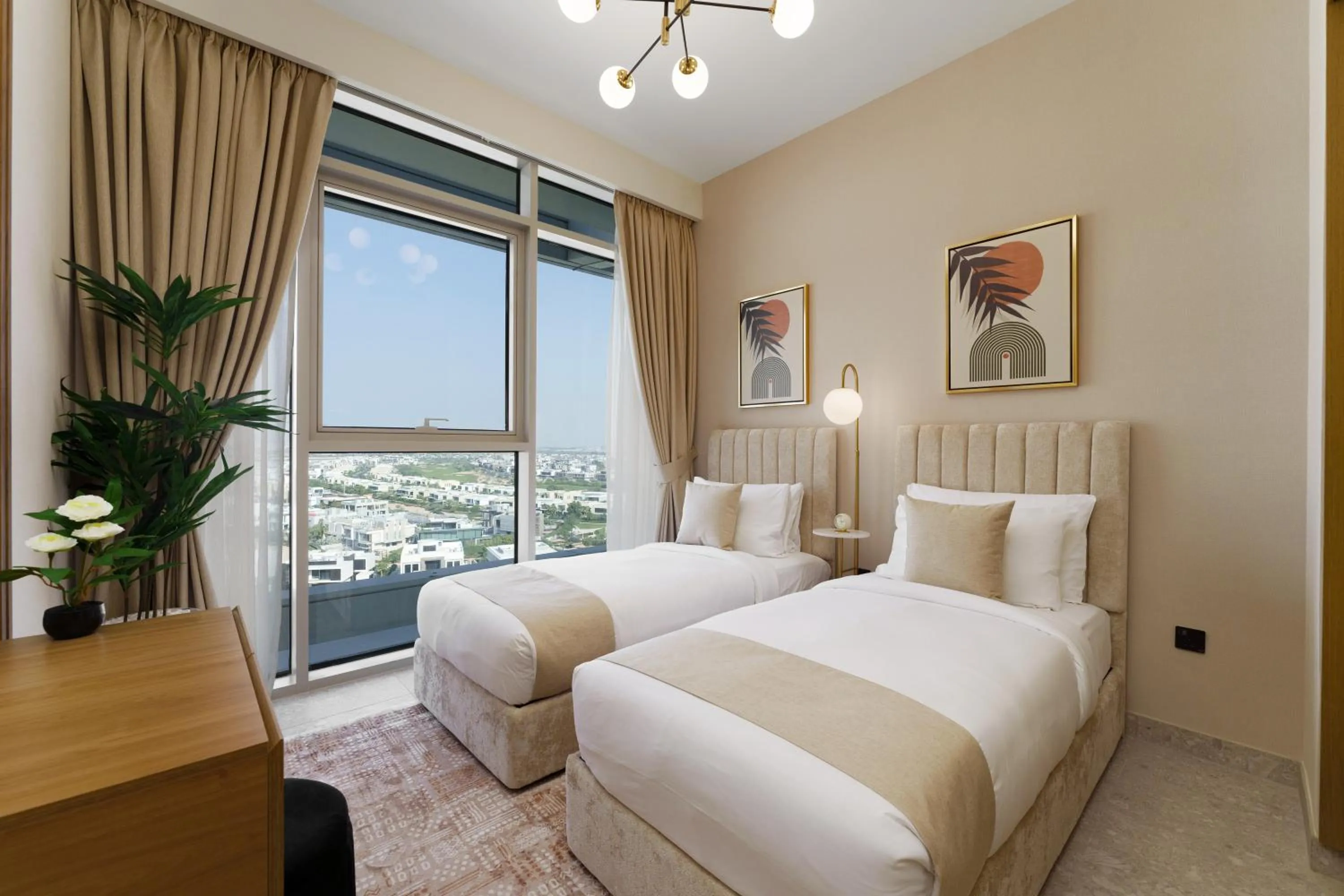 Bedroom, Bed in Maison Privee - Tranquil Living with Golf Course Vws in Dubai Hills