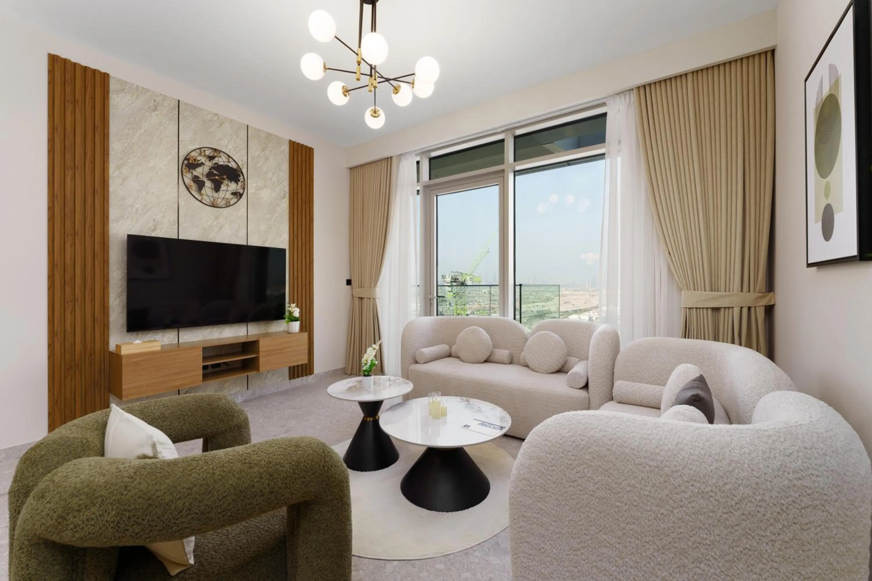 Living room in Maison Privee - Tranquil Living with Golf Course Vws in Dubai Hills