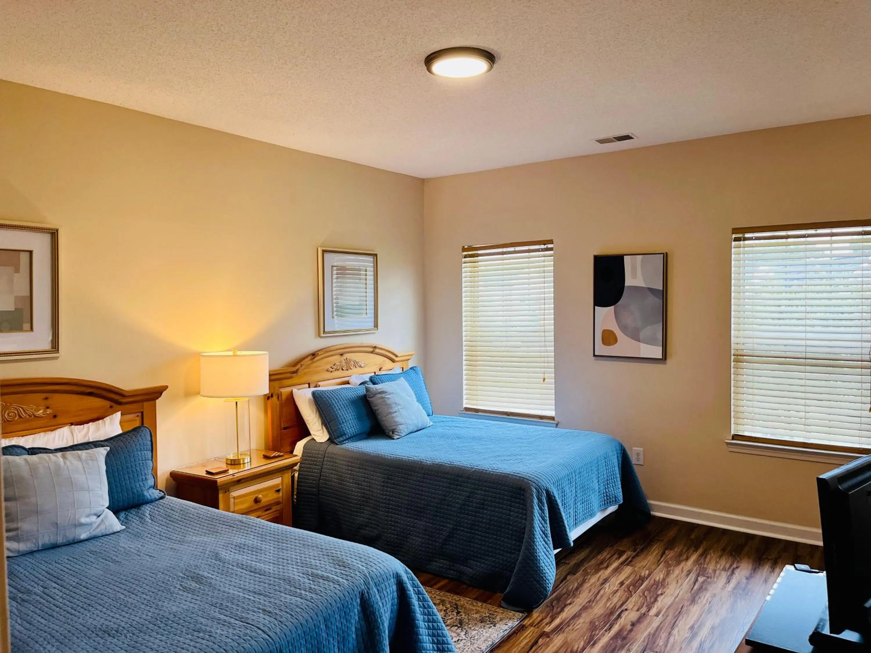 Bed in Two-Bedroom Vacation Condo