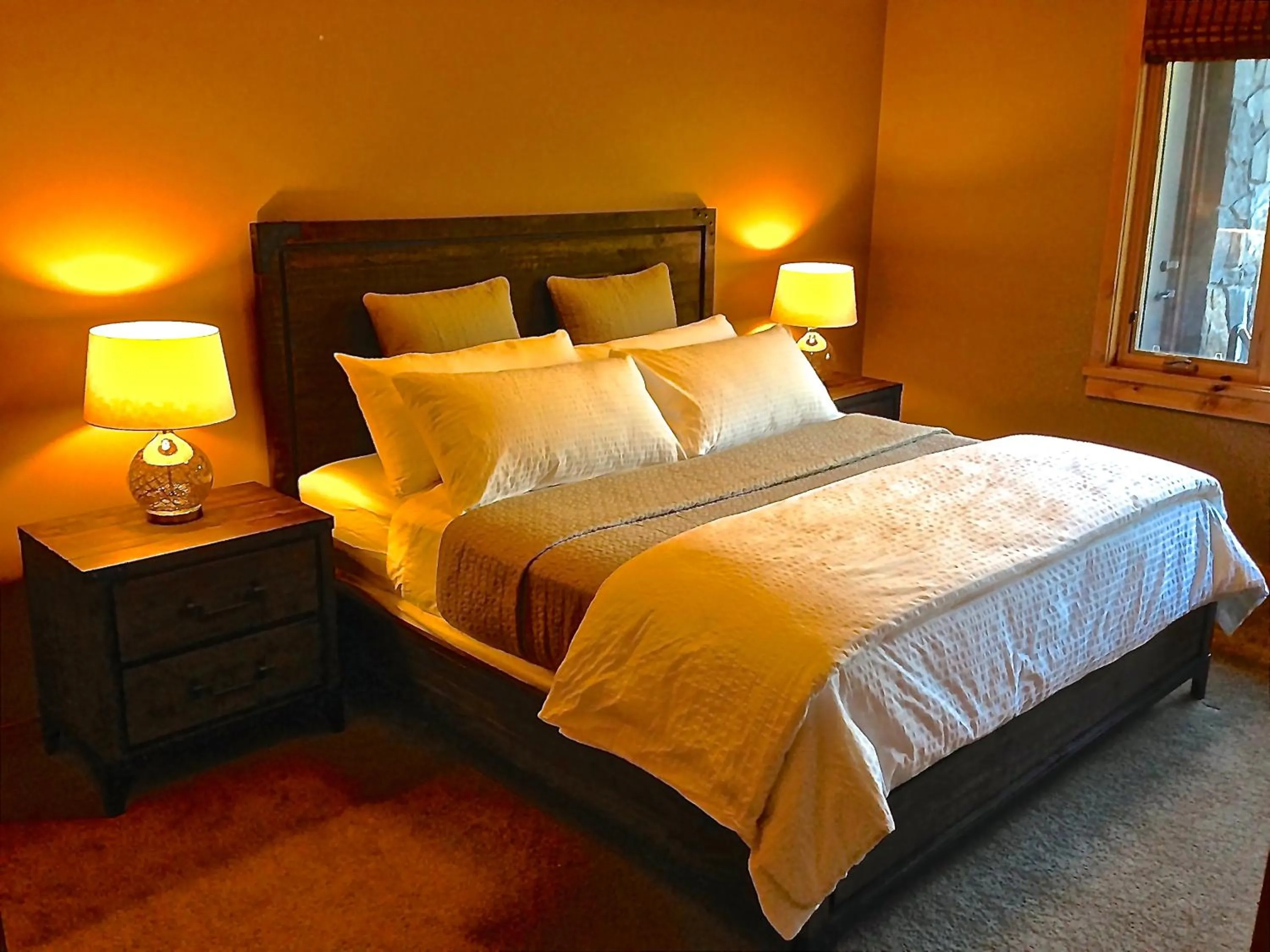 Bed in Luxury Canmore Vacations