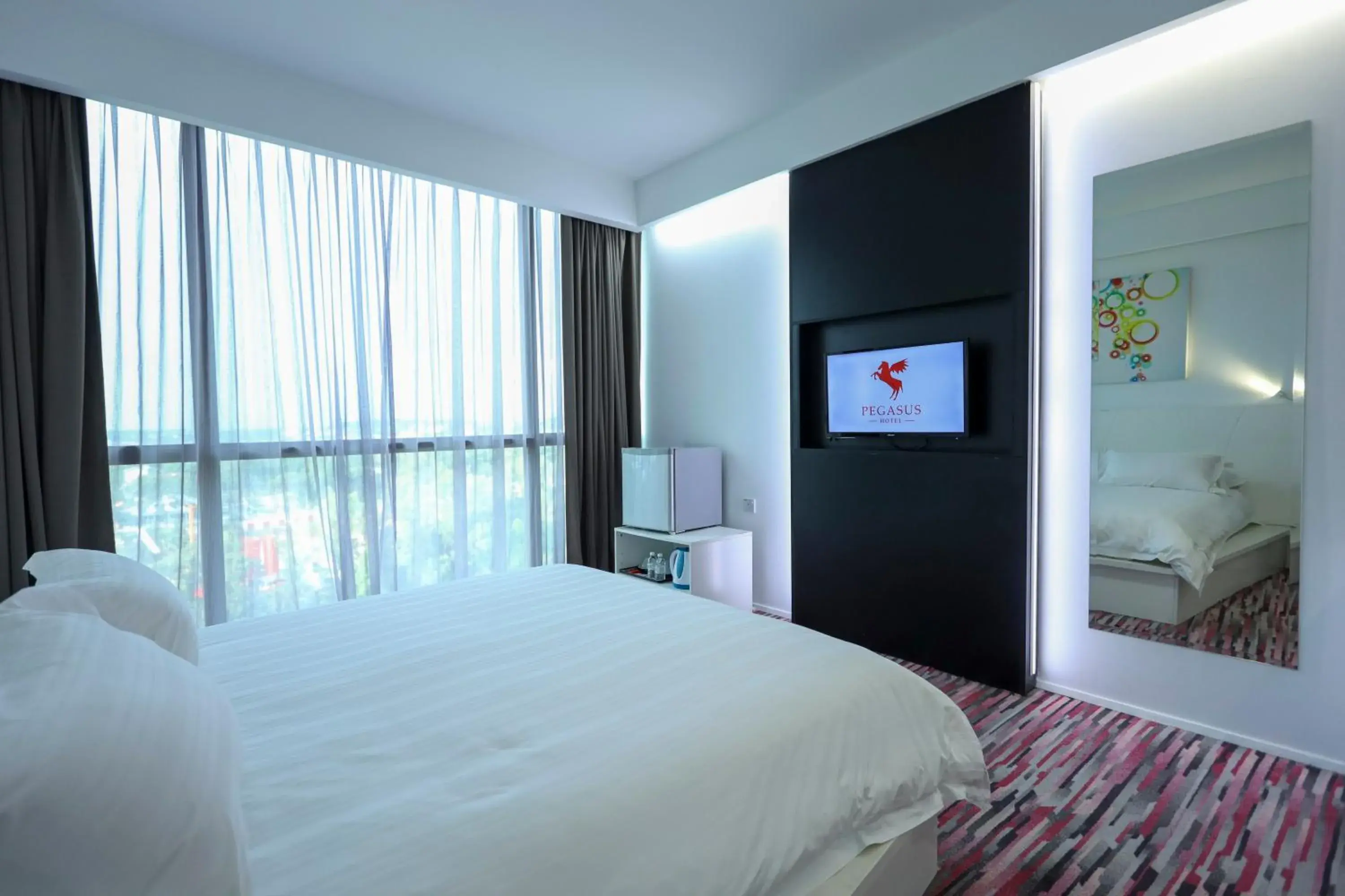 City view, Bed in Pegasus Hotel Shah Alam City view, Bed in Pegasus Hotel Shah Alam