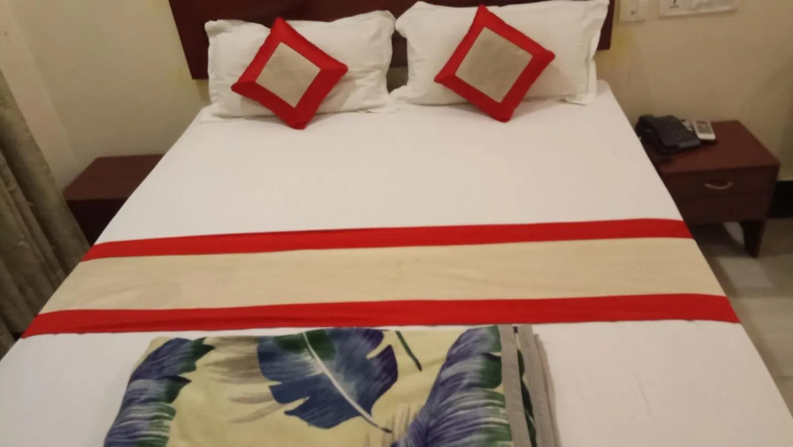 Bed in Krishna Inn