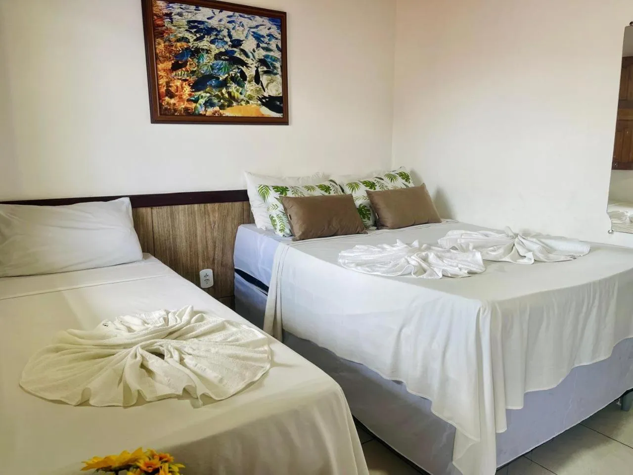 Bed in Pousada Campo Verde