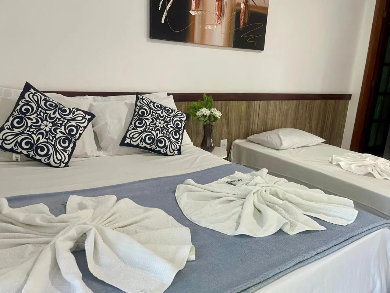 Bed in Pousada Campo Verde