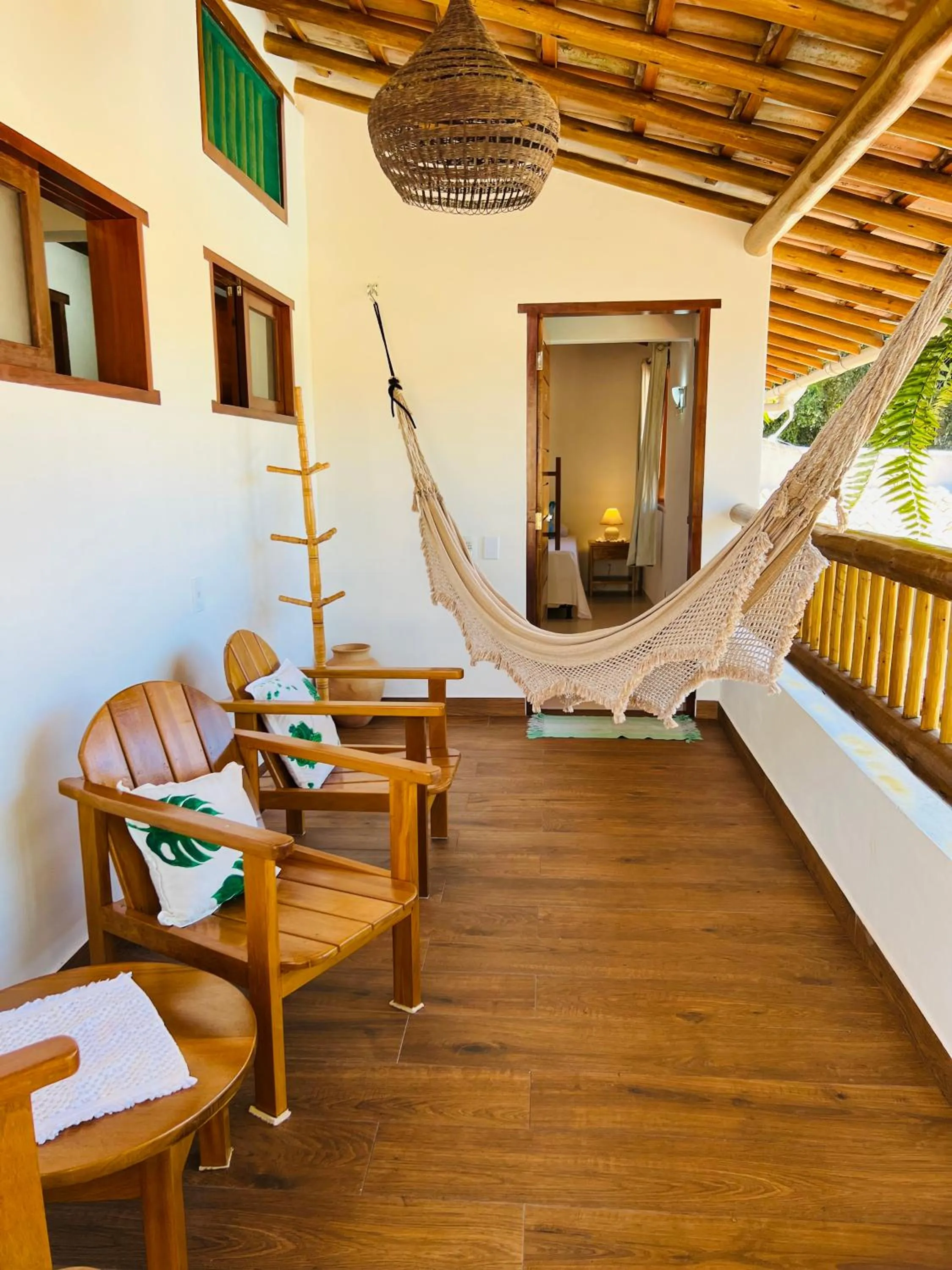 Seating area in Pousada Pandoro