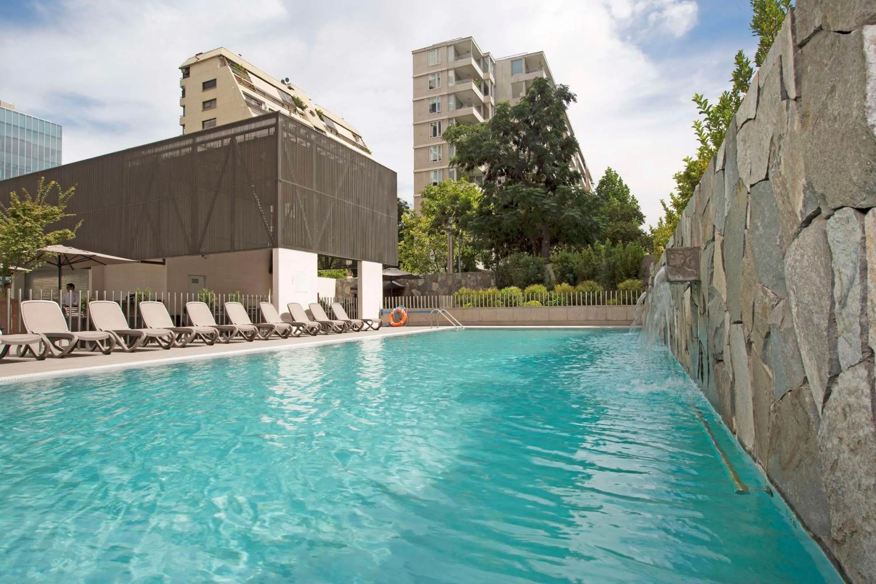 Pool view in DoubleTree by Hilton Santiago Kennedy, Chile