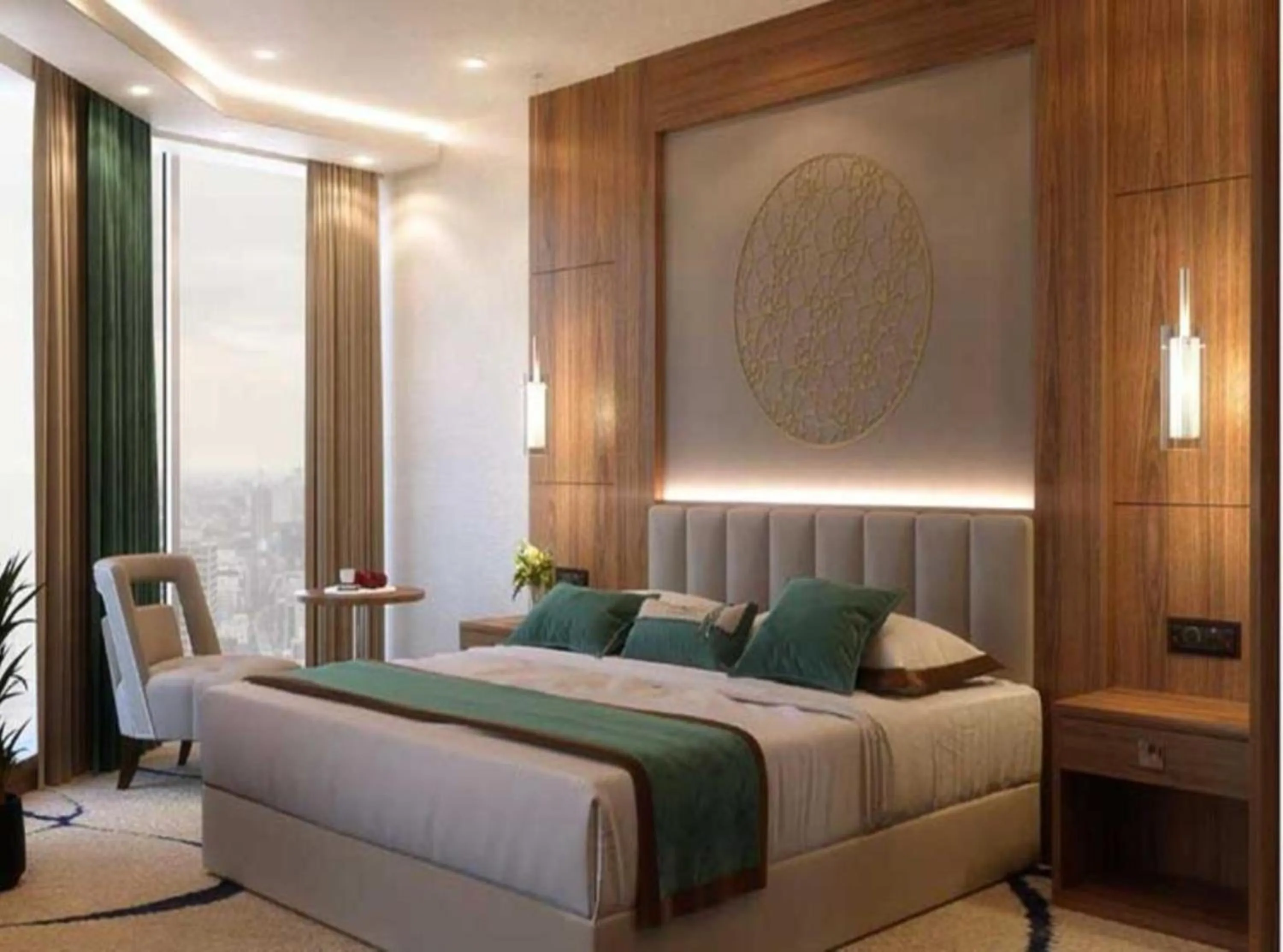 Bed in Hotel Precesion Palace Near Delhi Airport