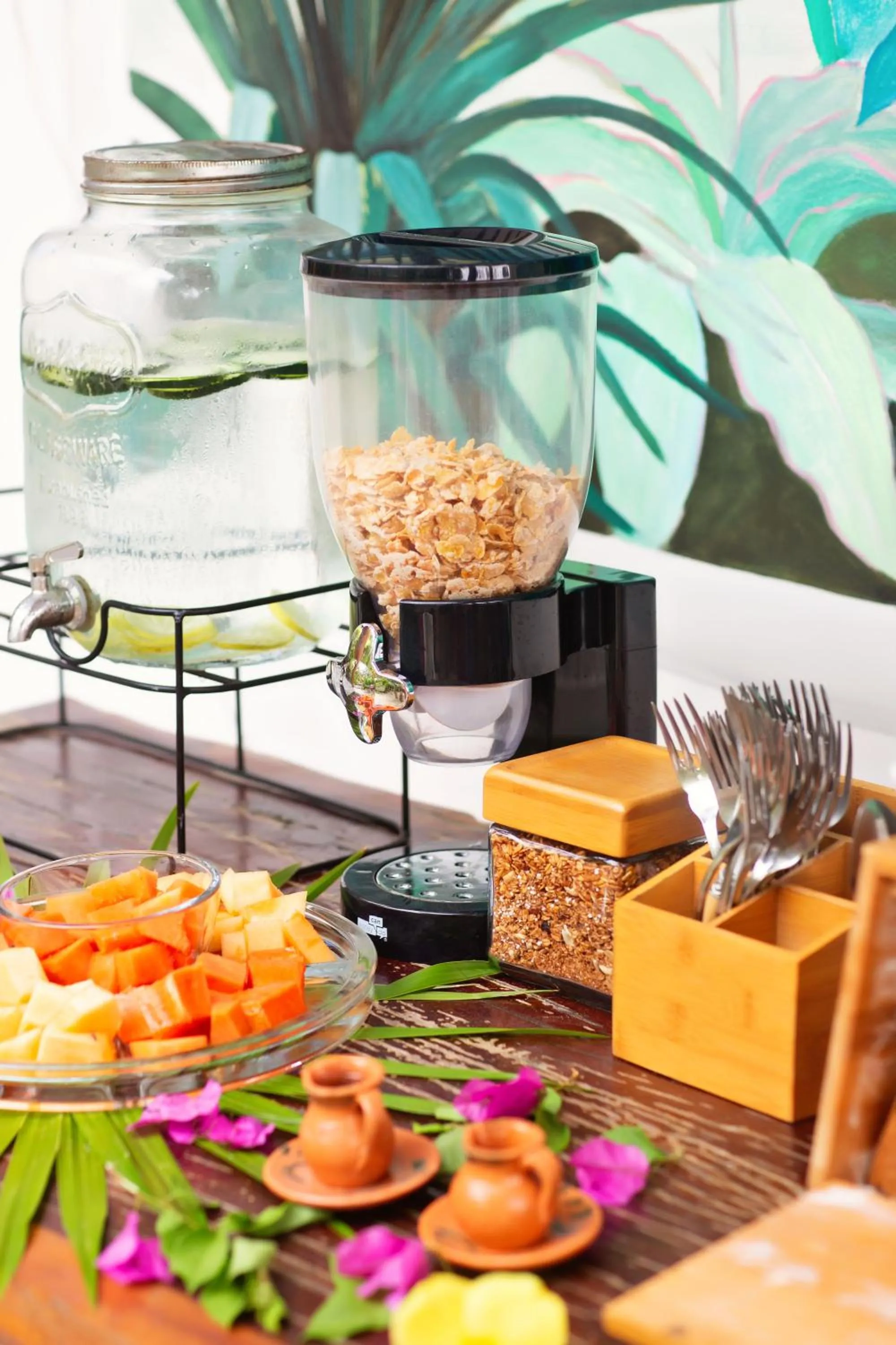 Continental breakfast in Holbox Deluxe Apartments