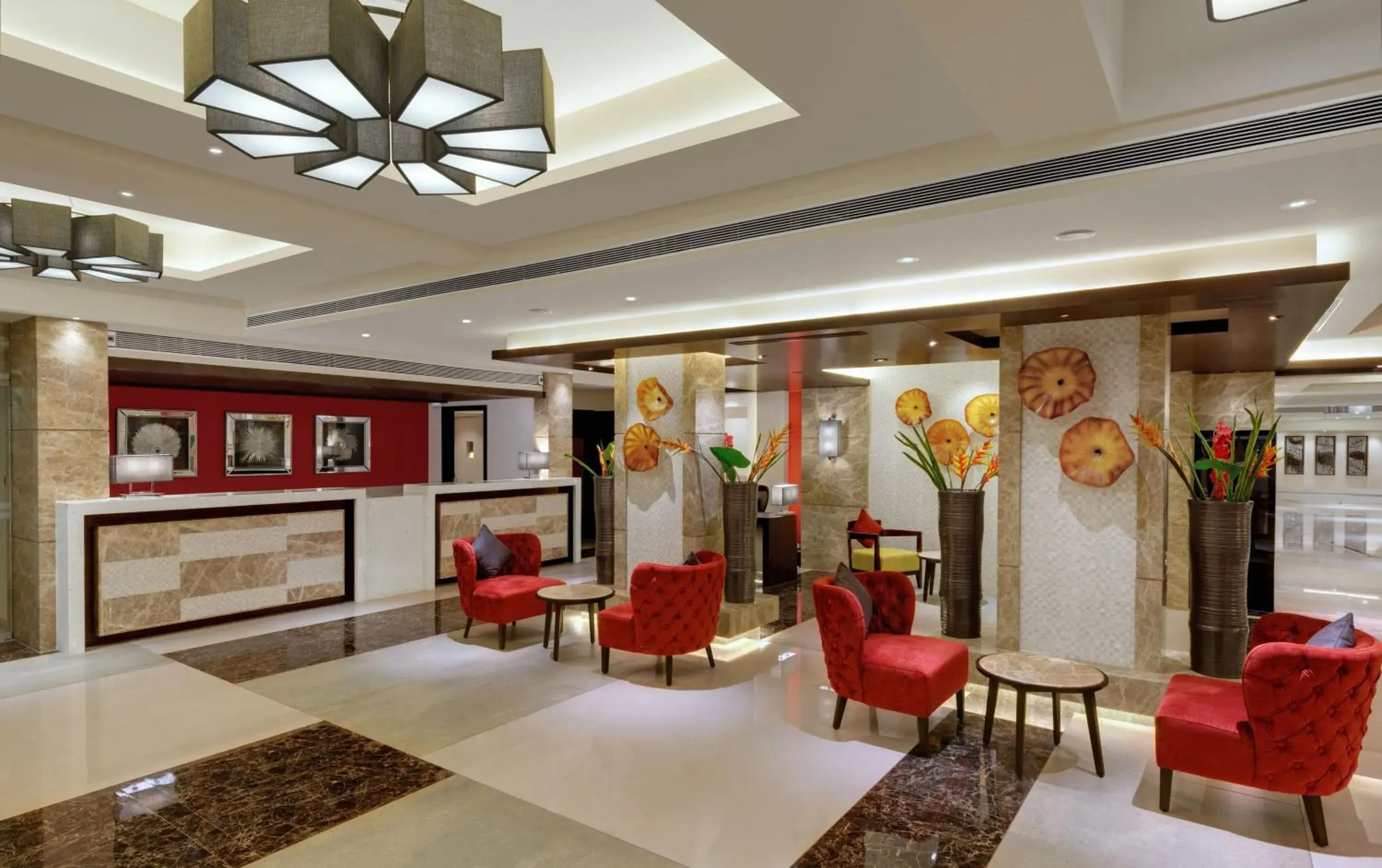 Lobby or reception in The Fern Kadamba Hotel And Spa Lobby or reception in The Fern Kadamba Hotel And Spa