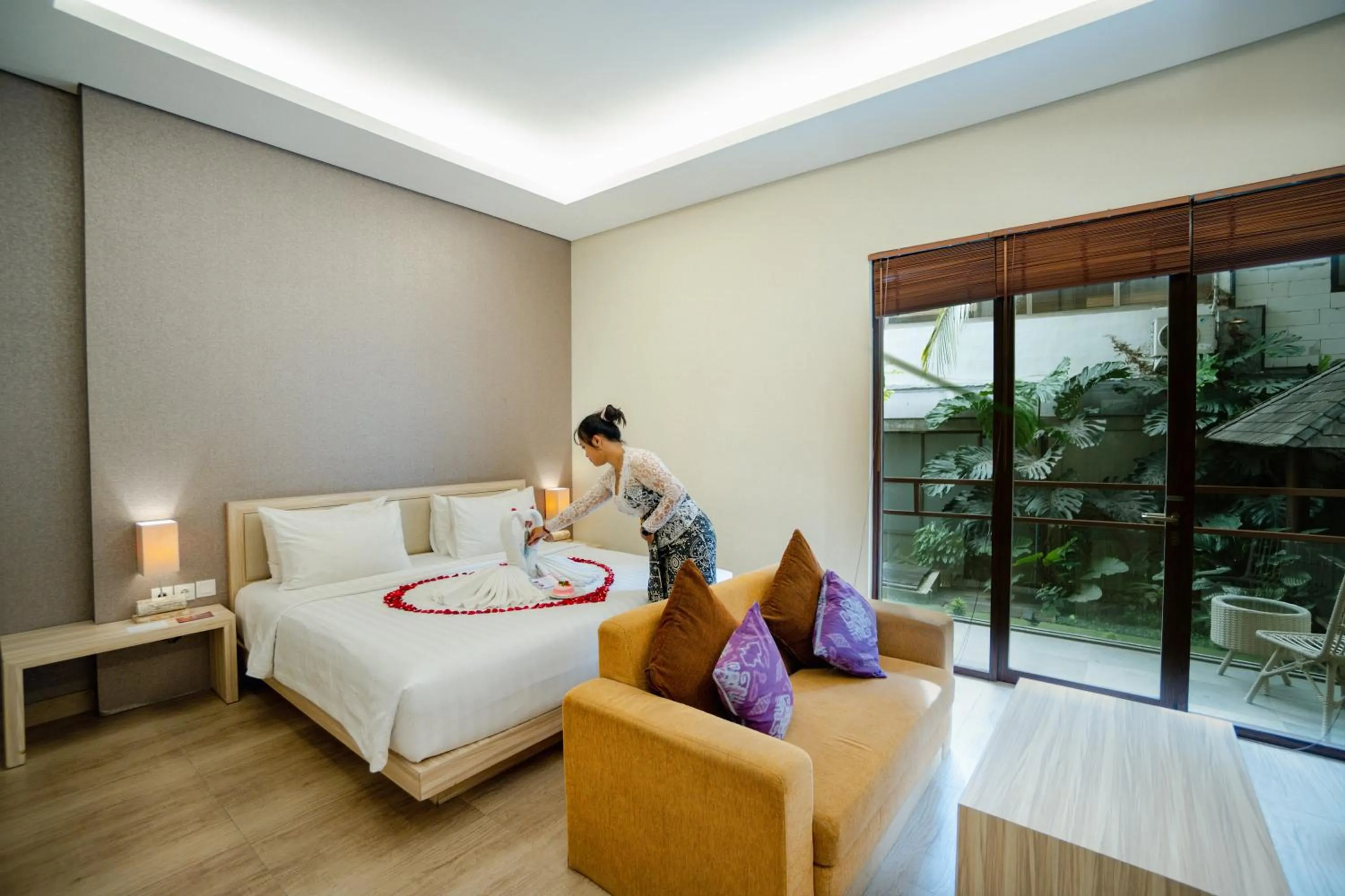 Bedroom, Bed in The Evitel Resort Ubud