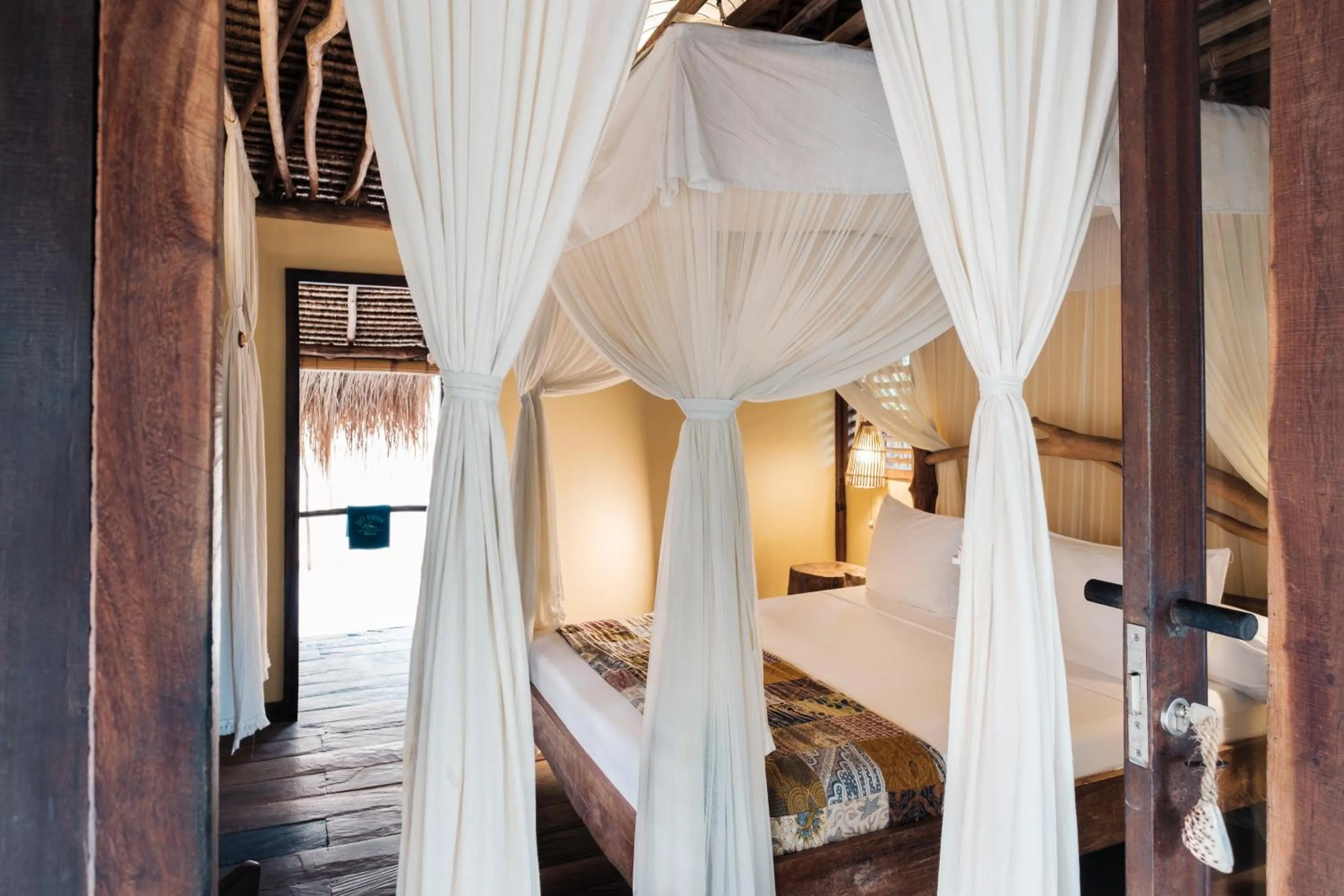 Bed in Gili Asahan Eco Lodge & Restaurant