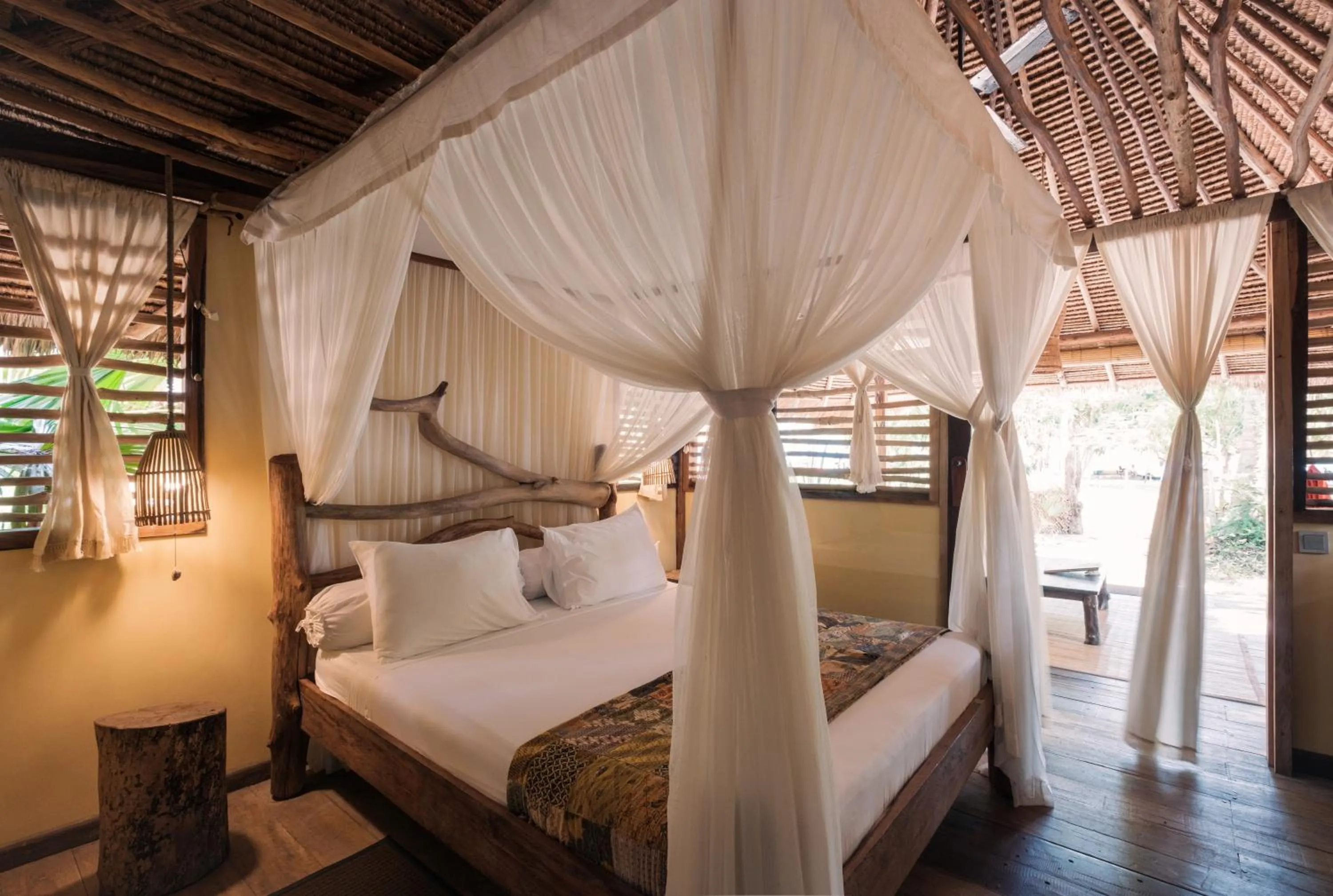 Bed in Gili Asahan Eco Lodge & Restaurant