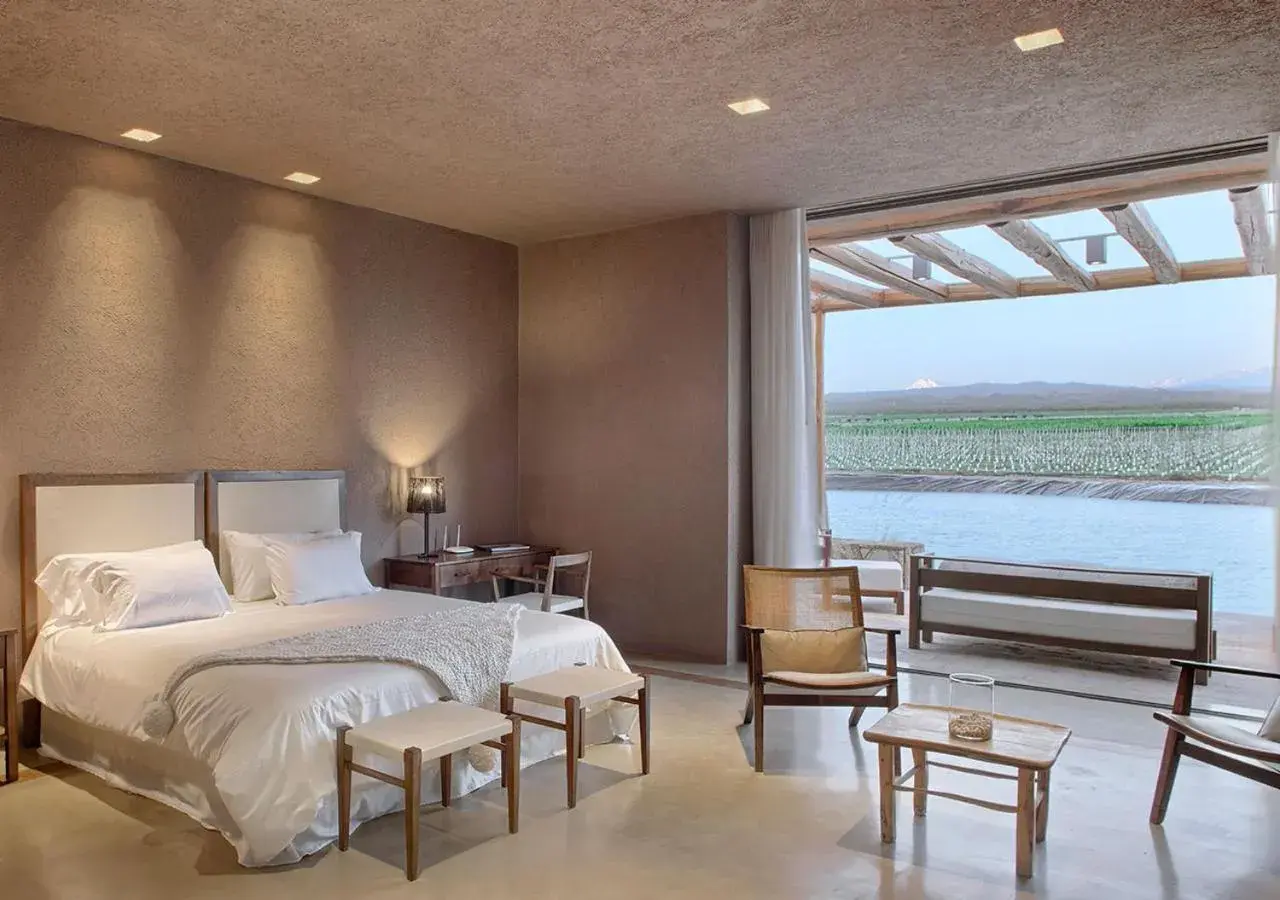 Bed in Rosell Boher Winery Lodge & Spa Bed in Rosell Boher Winery Lodge & Spa