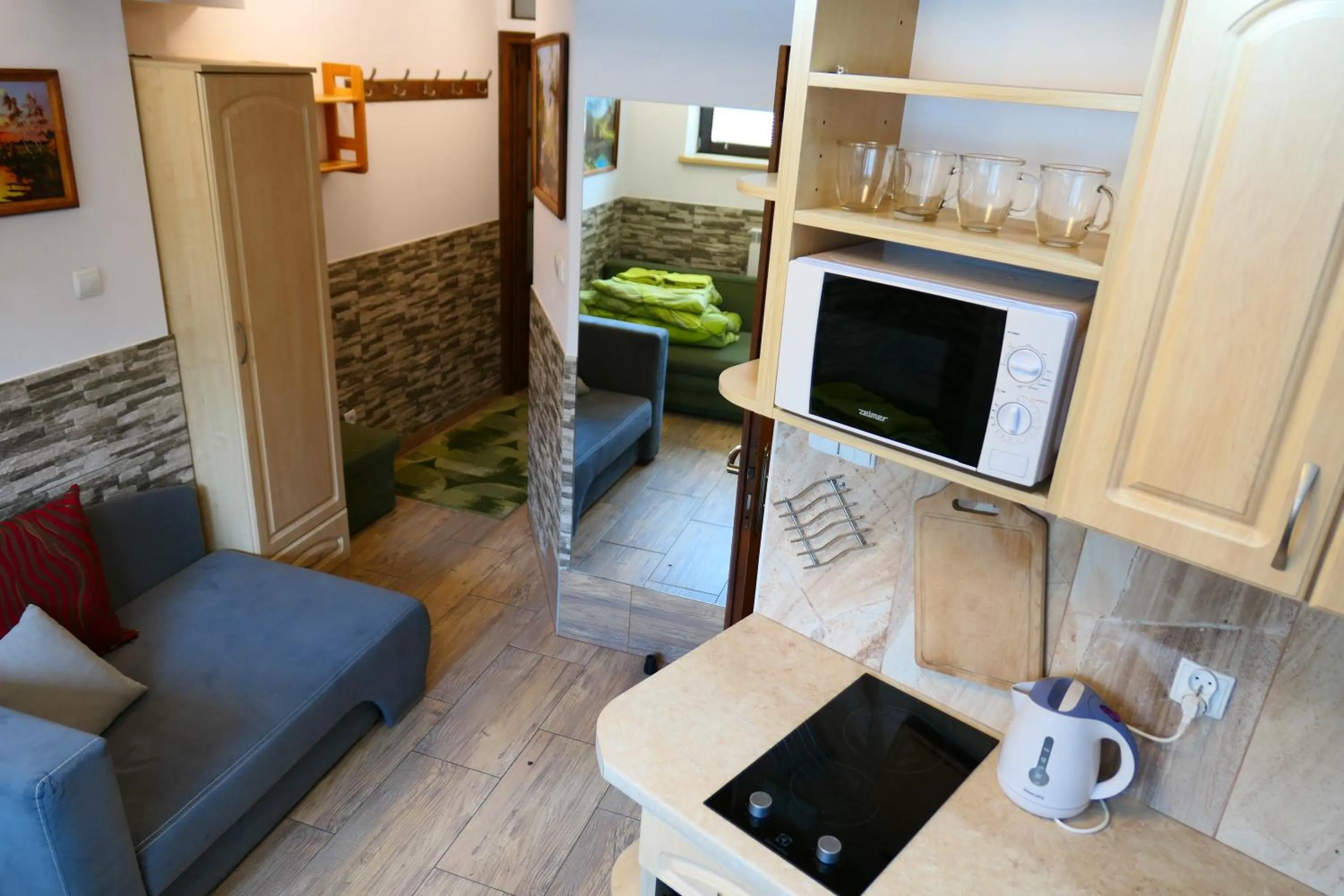 Kitchen or kitchenette in Apartamenty u Łukasza