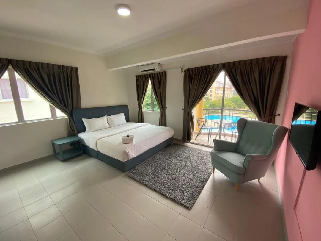 Bed in Tiara Desaru Seaview Residence