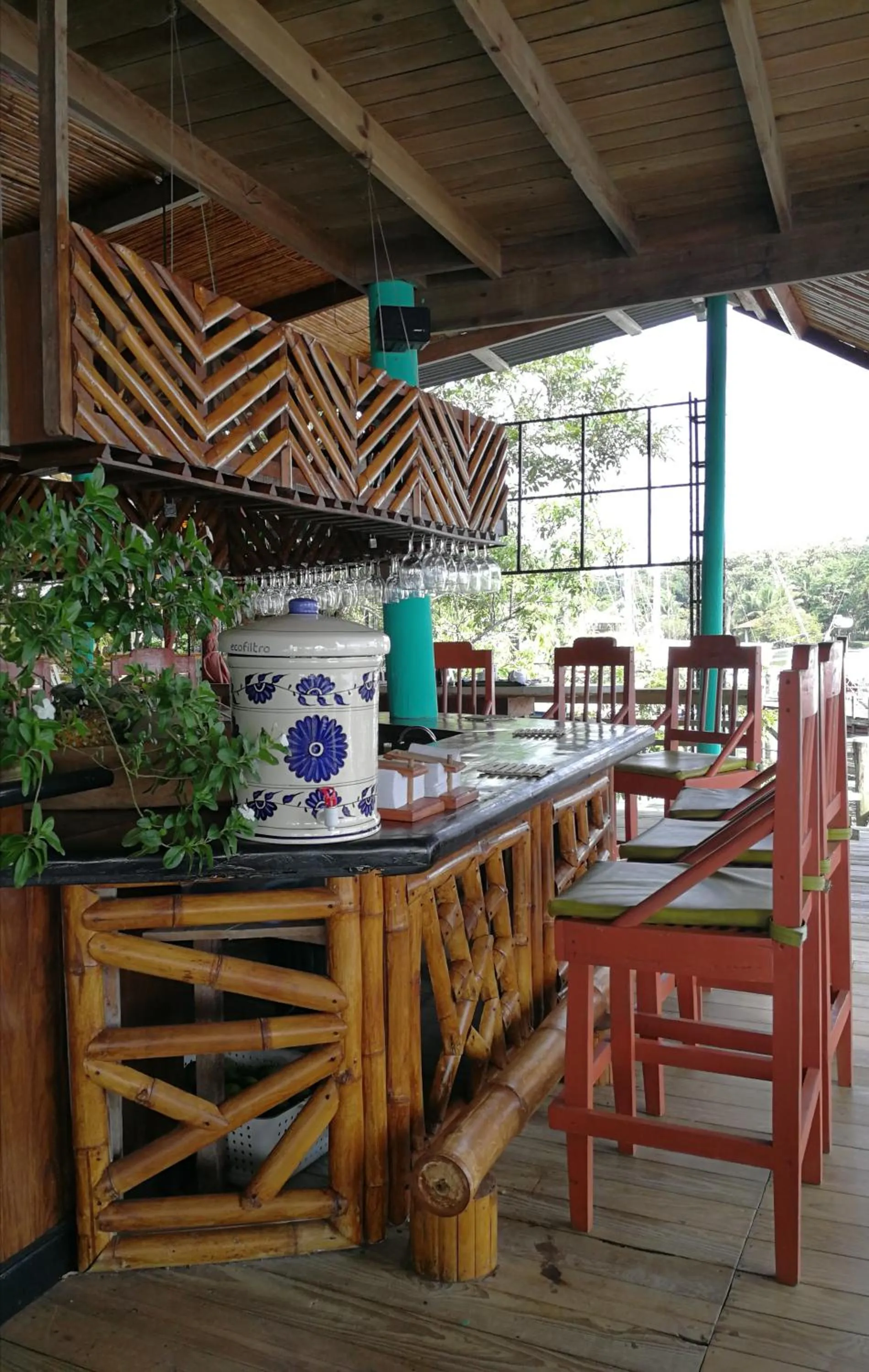 Patio in Tortugal Boutique River Lodge