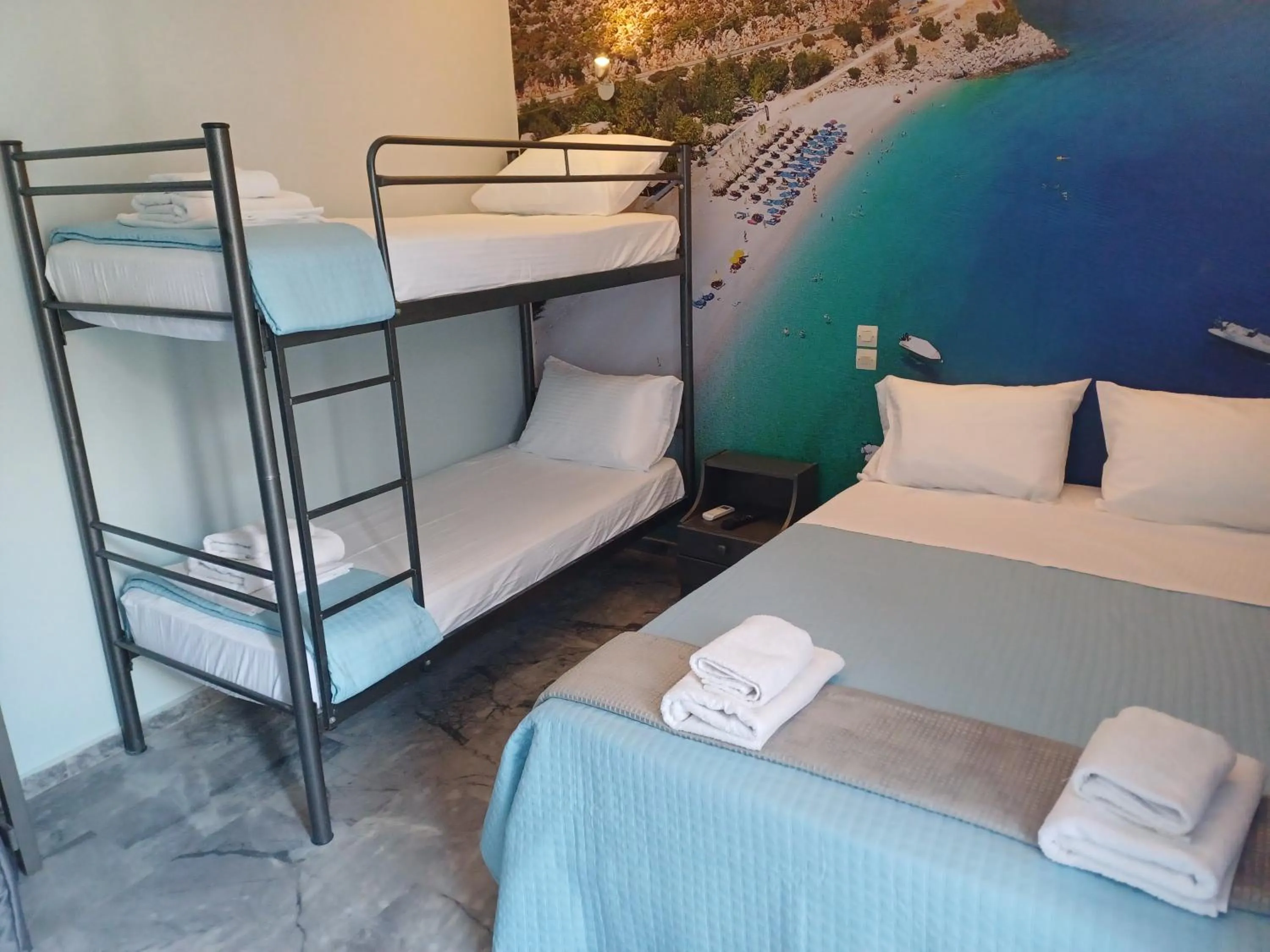 Bed in Enalion Beach Hotel