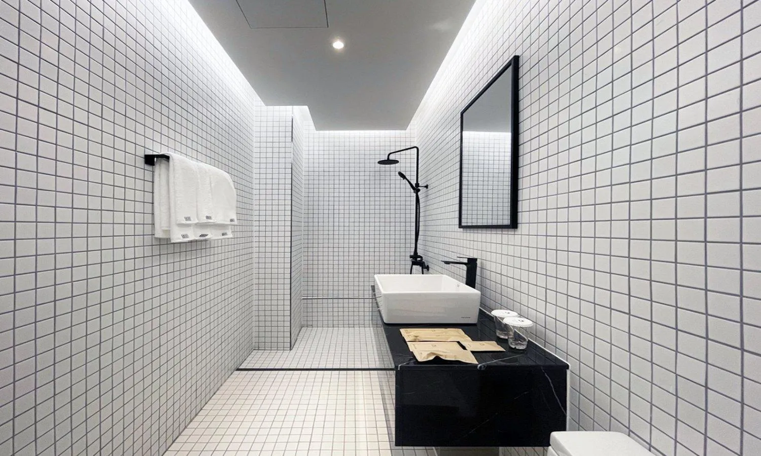 Bathroom in Bluefrog Hotel
