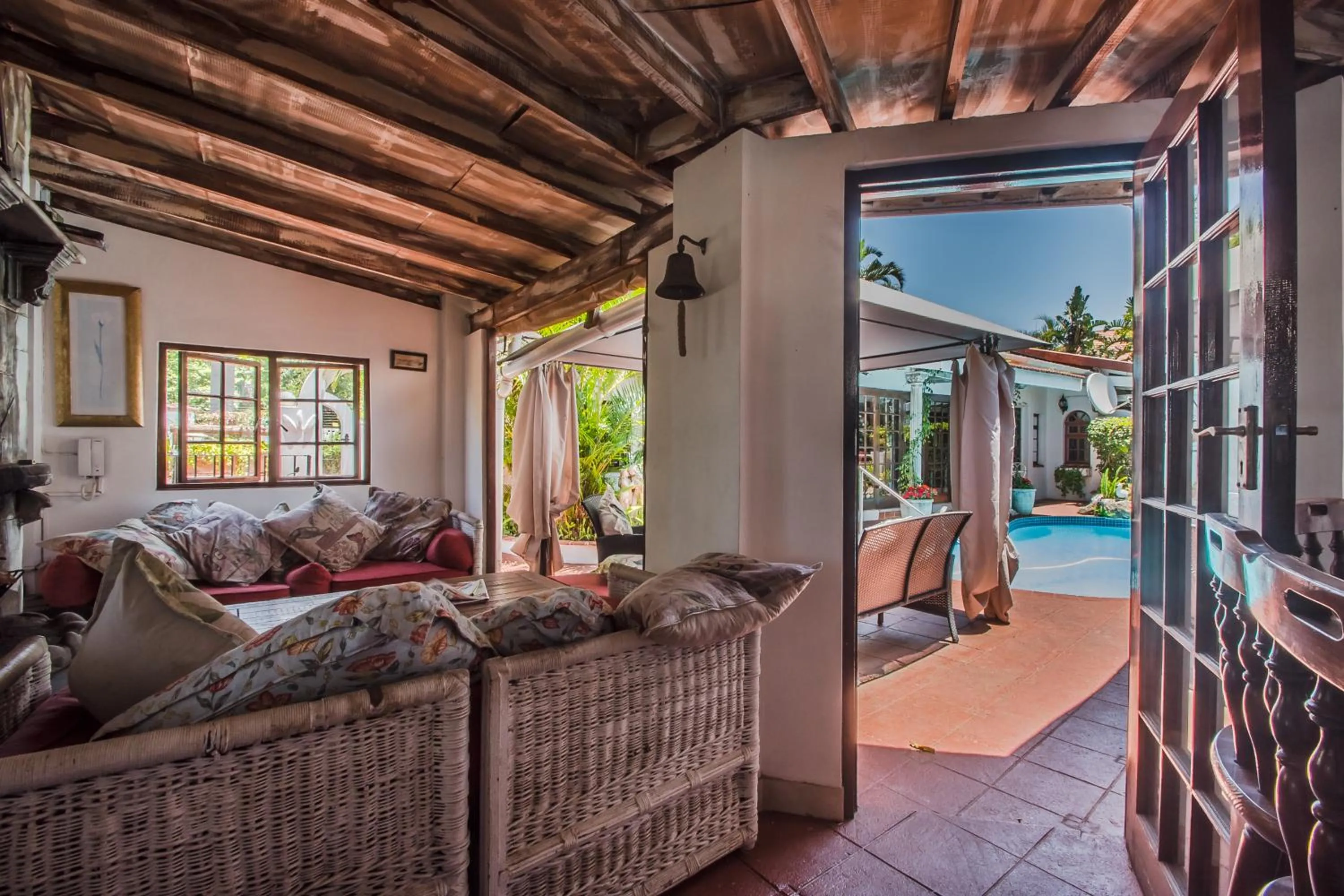 Swimming pool in HoneyPot Guest house