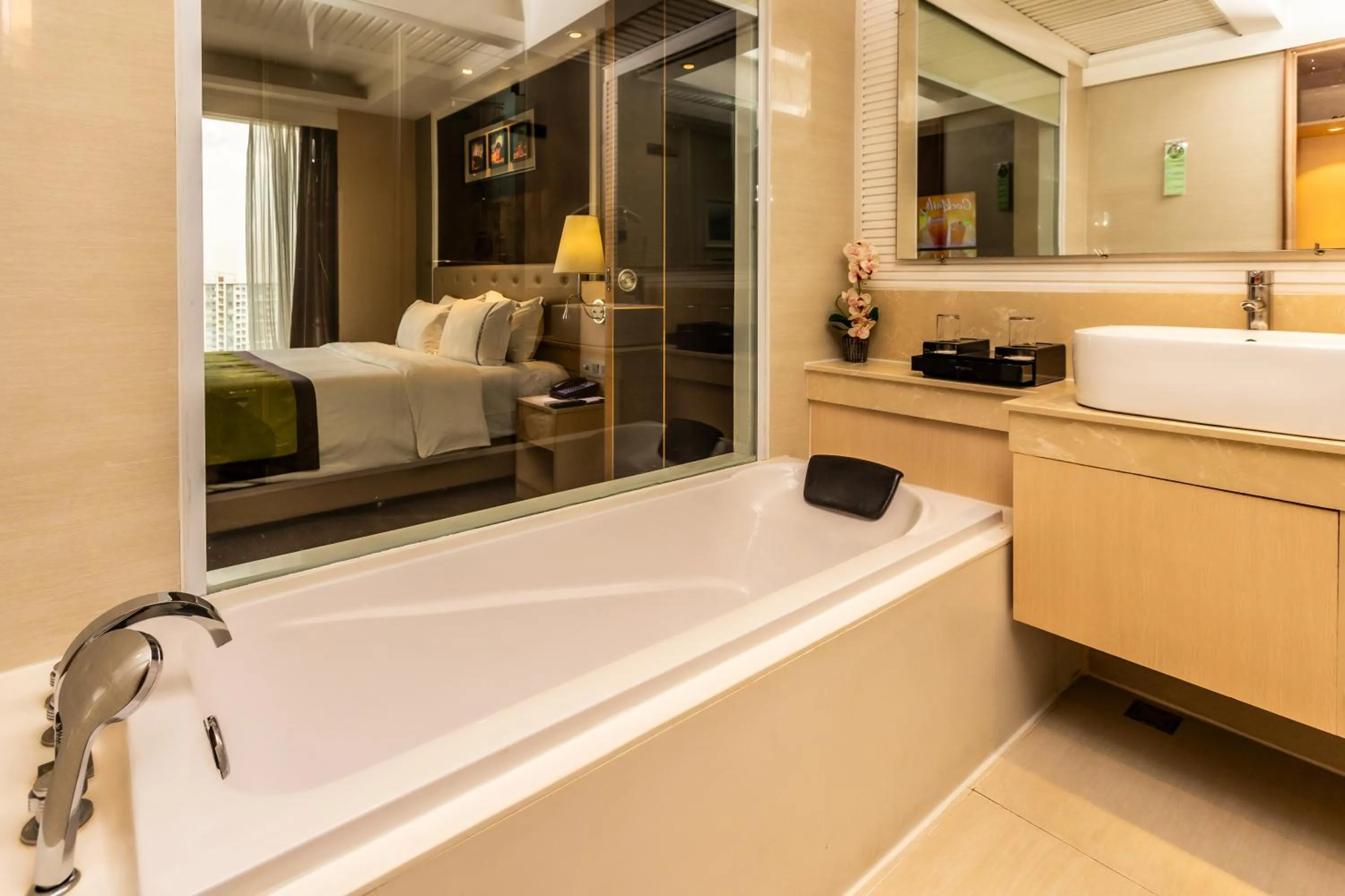 Bathroom in The Bazaar Hotel Bangkok - MRT Lat Phrao Ratchadapisek