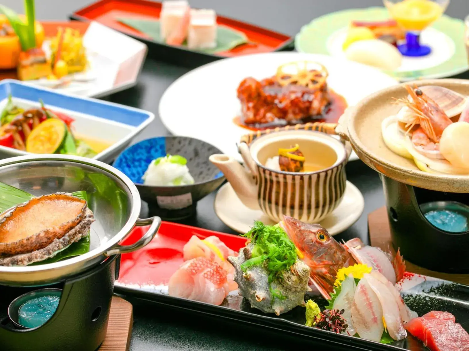 Food close-up in Atami Onsen Yamaki Ryokan Food close-up in Atami Onsen Yamaki Ryokan