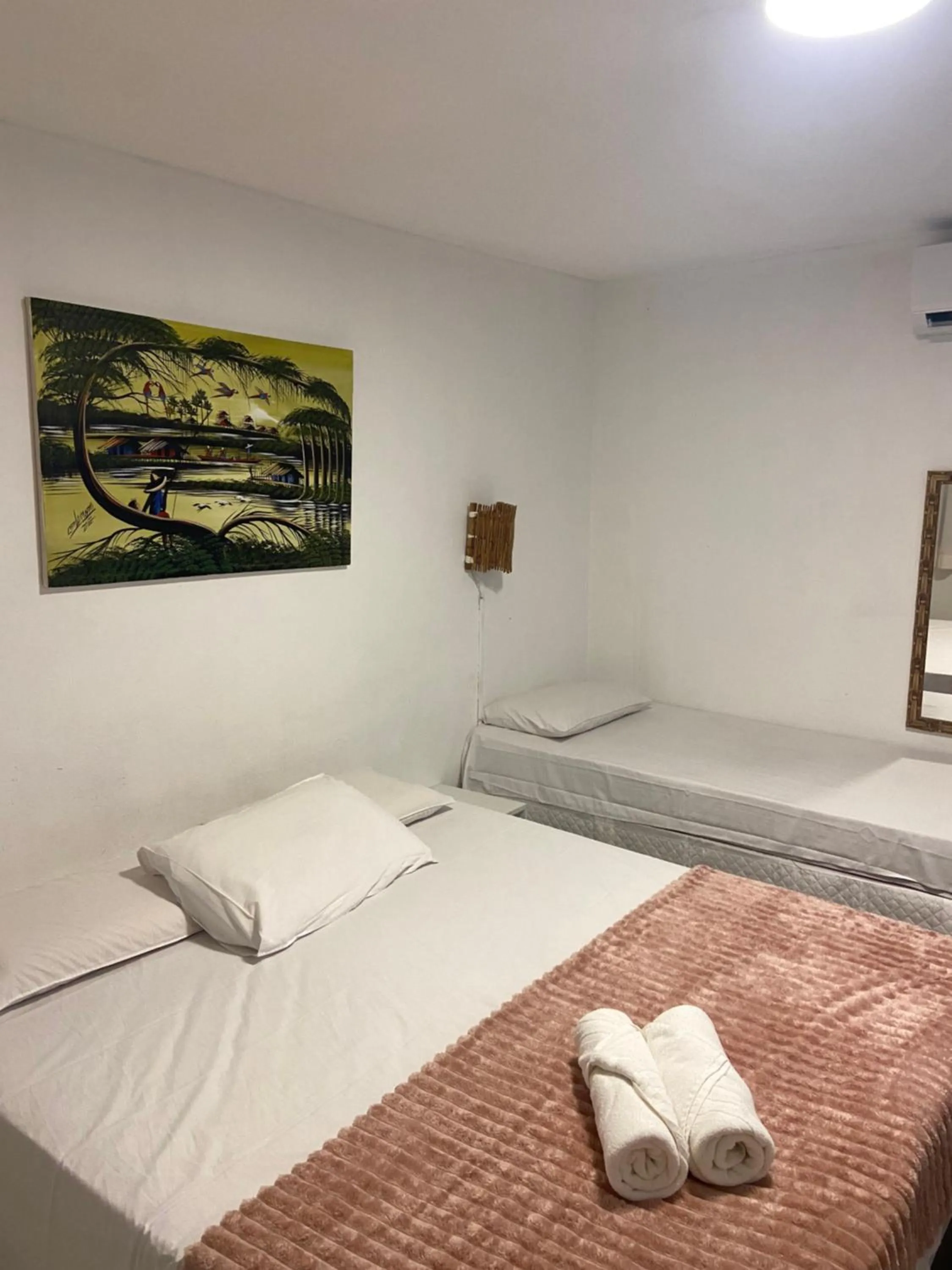 Bed in Pousada Rota Beach