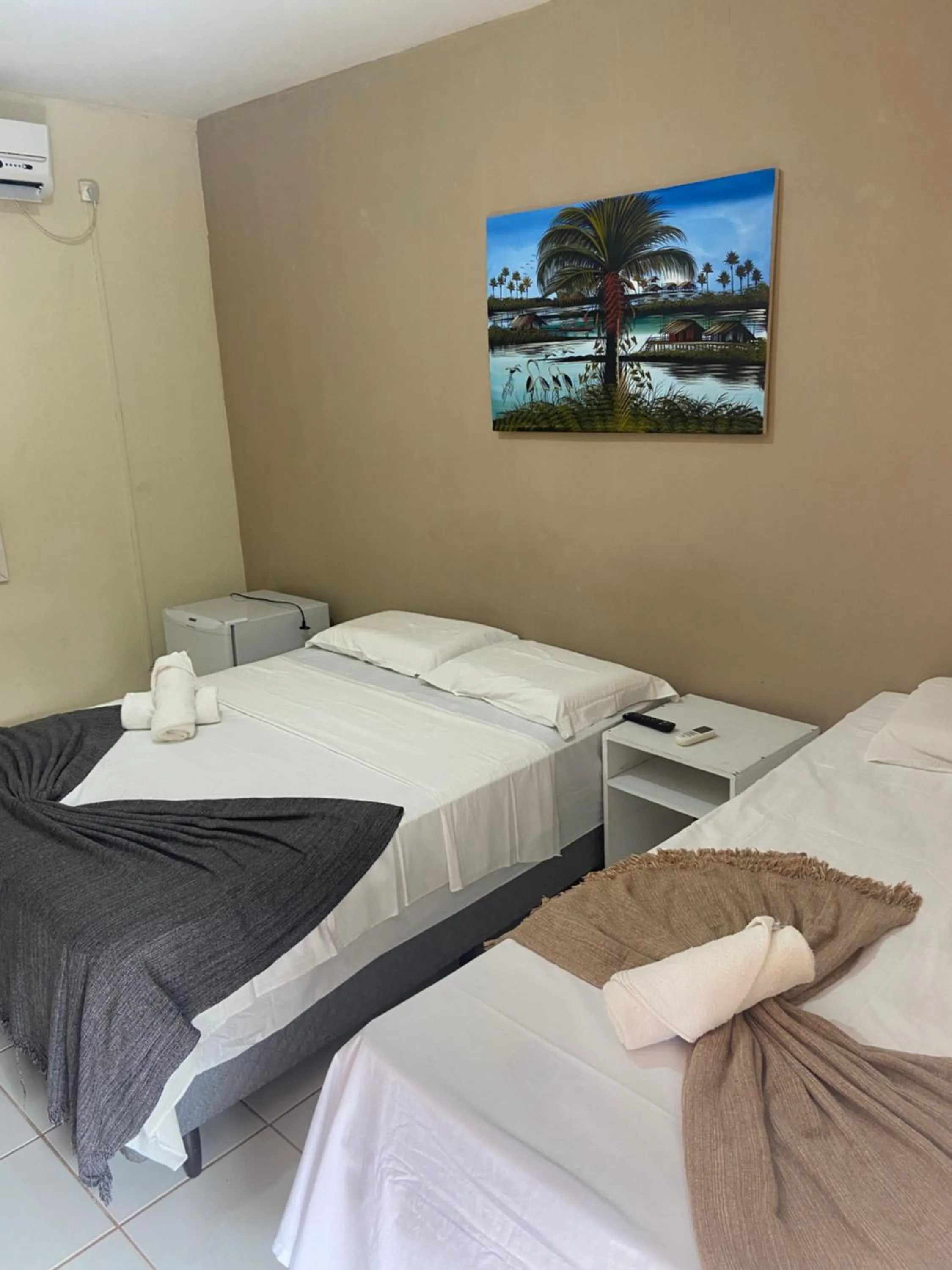 Bed in Pousada Rota Beach