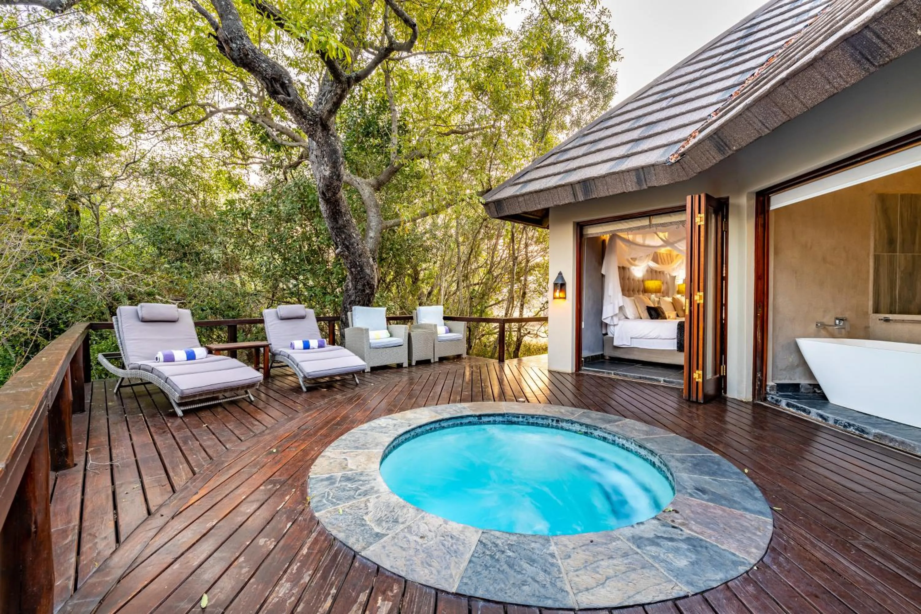 Patio in Kusudalweni Safari Lodge and Spa