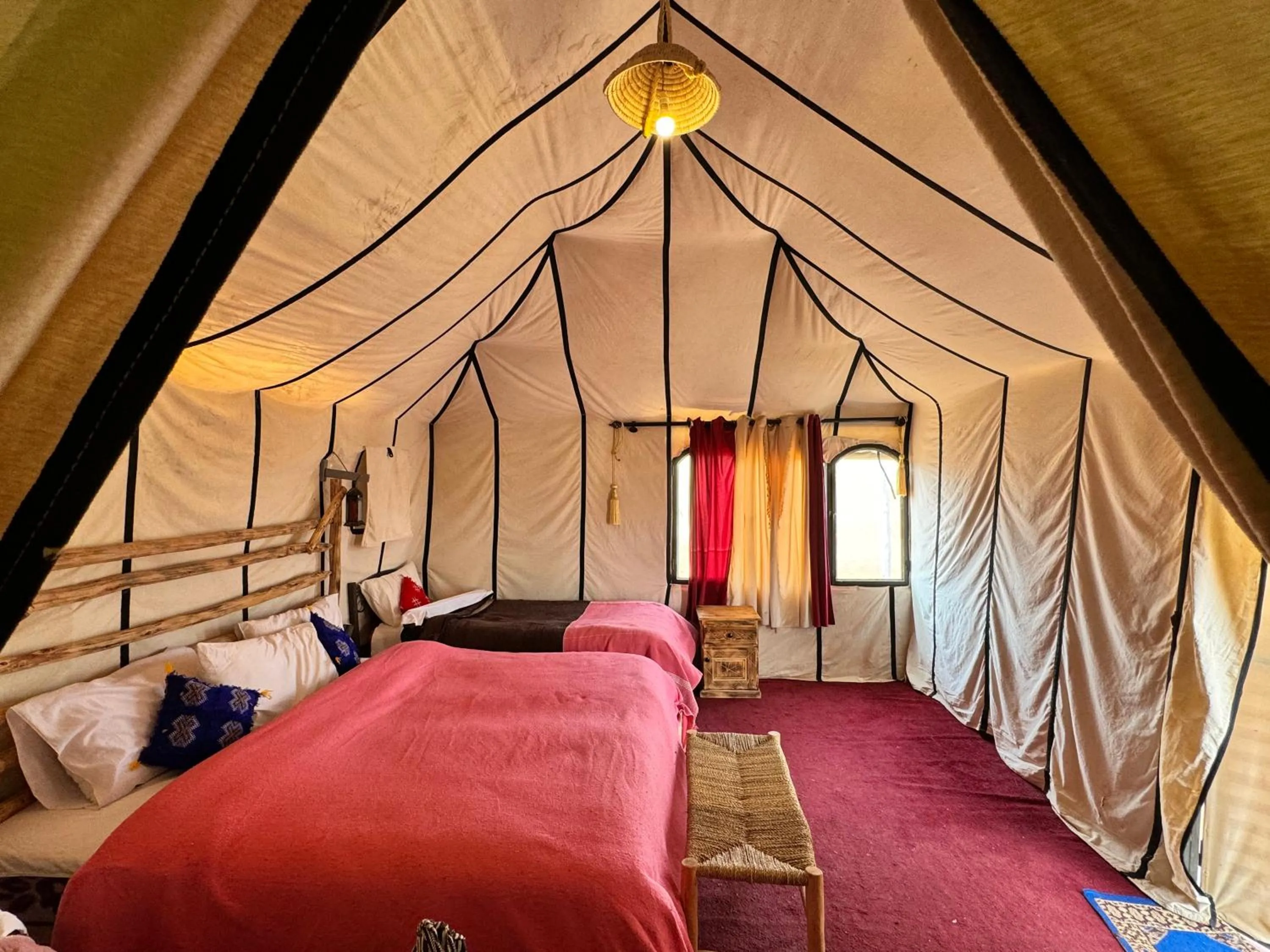 Bed in Merzouga Luxury Camp