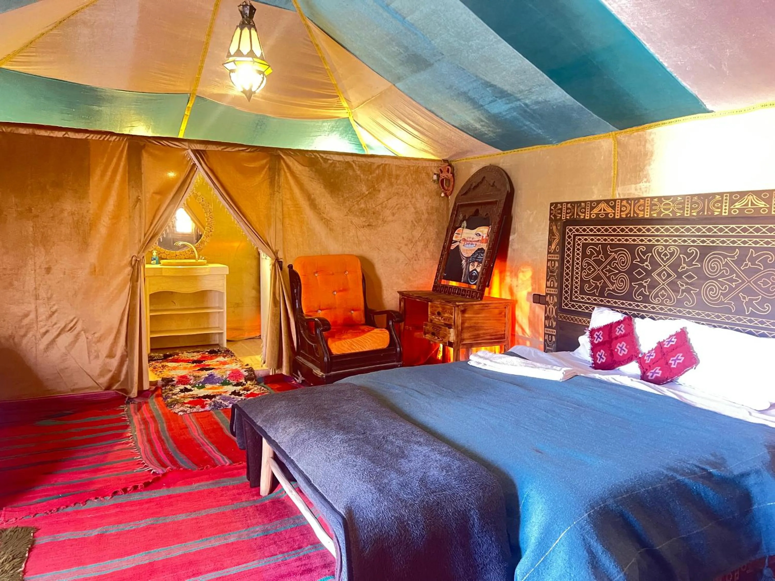 Bed in Merzouga Luxury Camp
