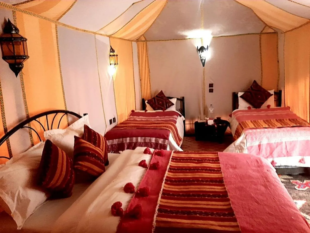Bed in Merzouga Luxury Camp