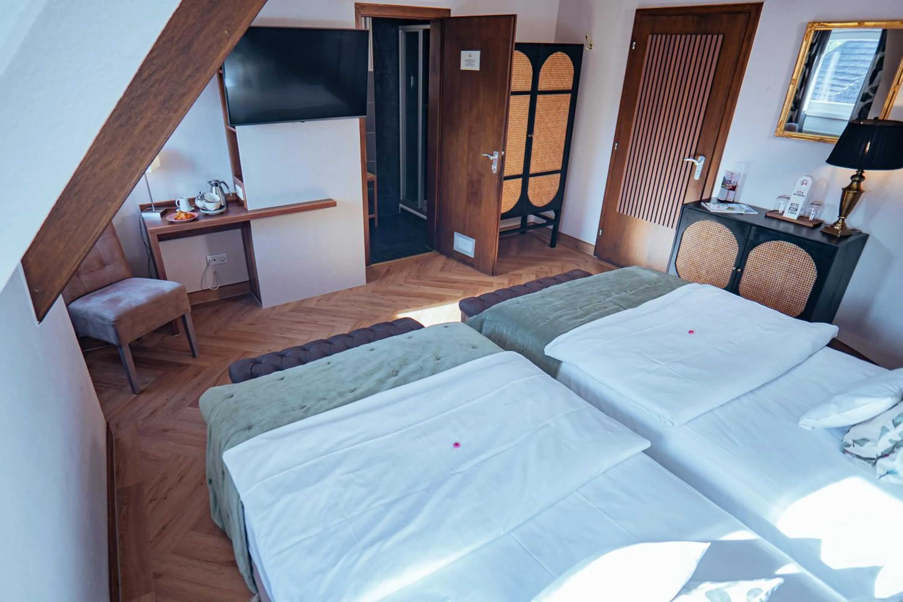 Bed in Hotel Vorderburg