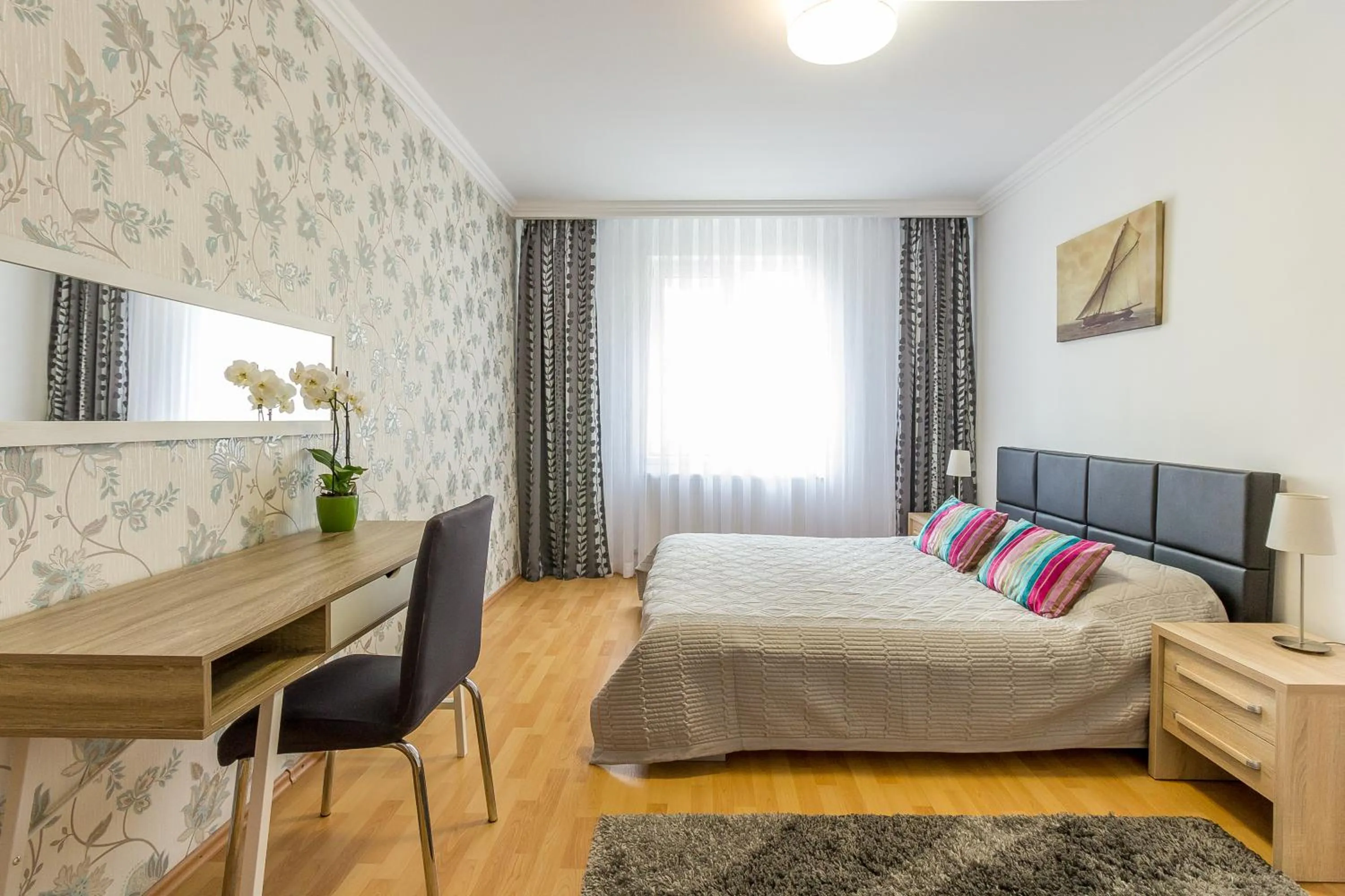 Bedroom, Bed in City Apartment Trifoiului