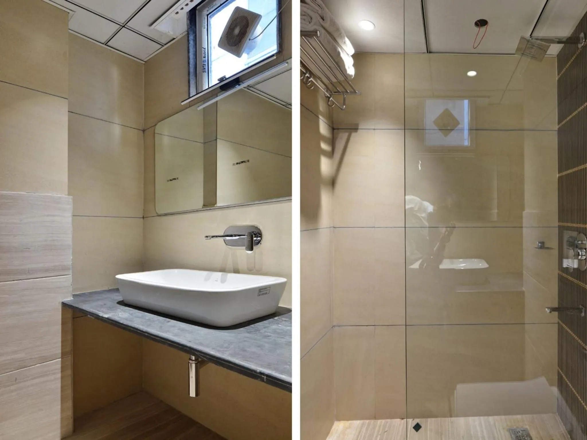 Bathroom in Hotel Maya Cottage - 2 min from New Delhi Railway Station