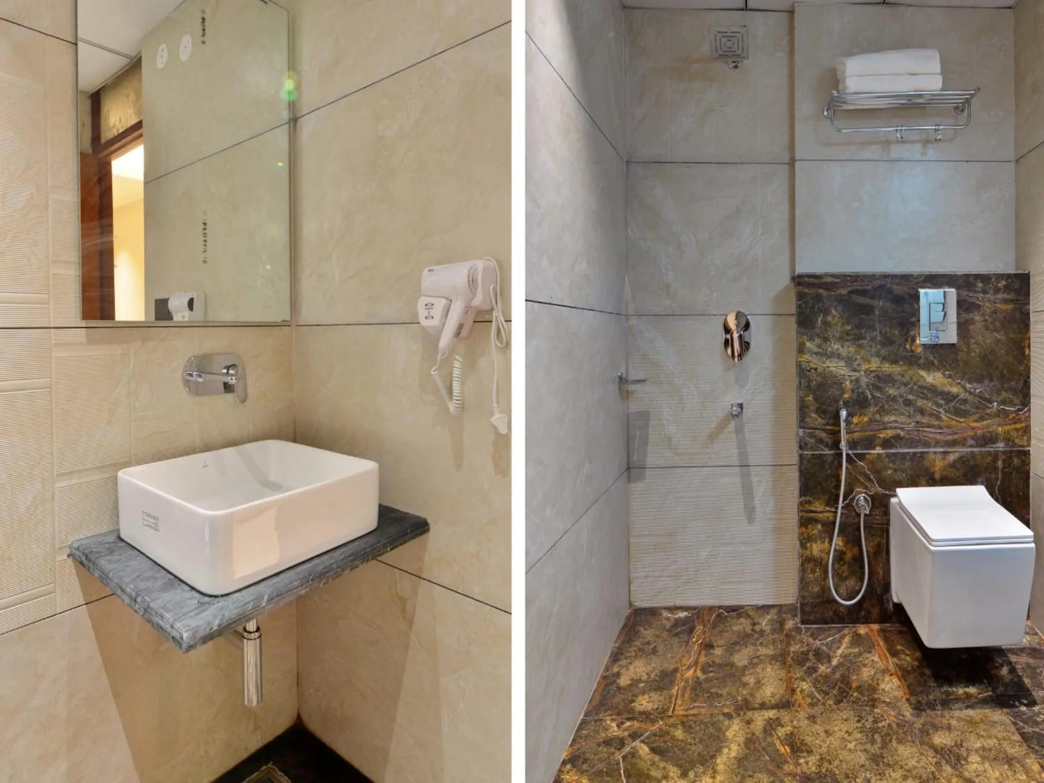 Bathroom in Hotel Maya Cottage - 2 min from New Delhi Railway Station