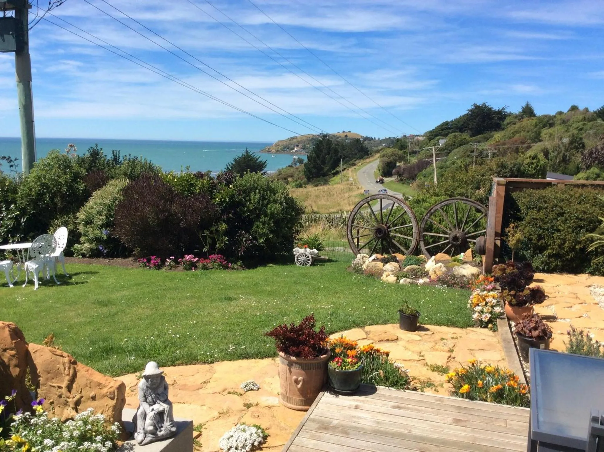 Garden view in Noah's Boutique Accommodation Moeraki